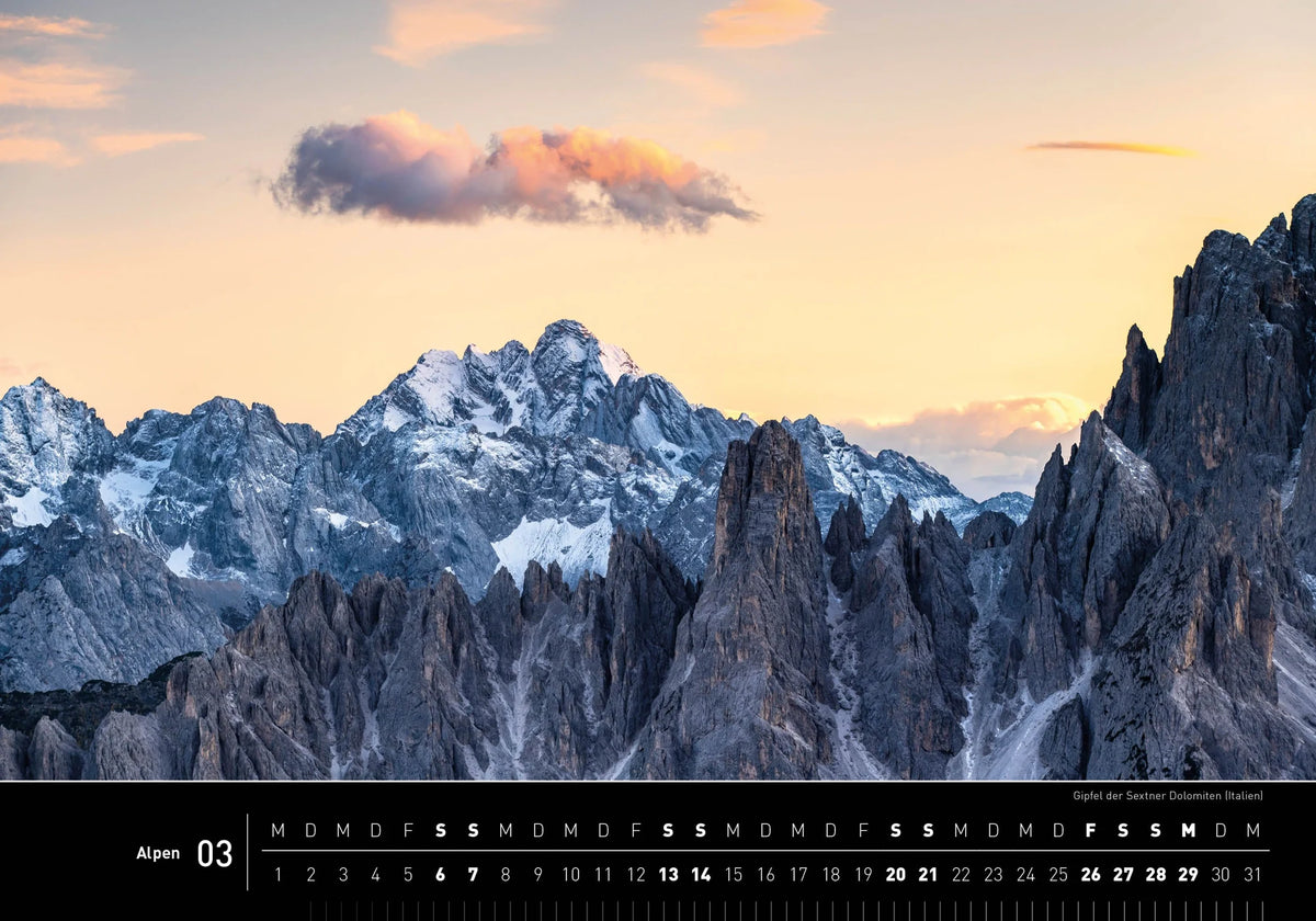 Alpen Premiumkalender 2027 – Ansicht