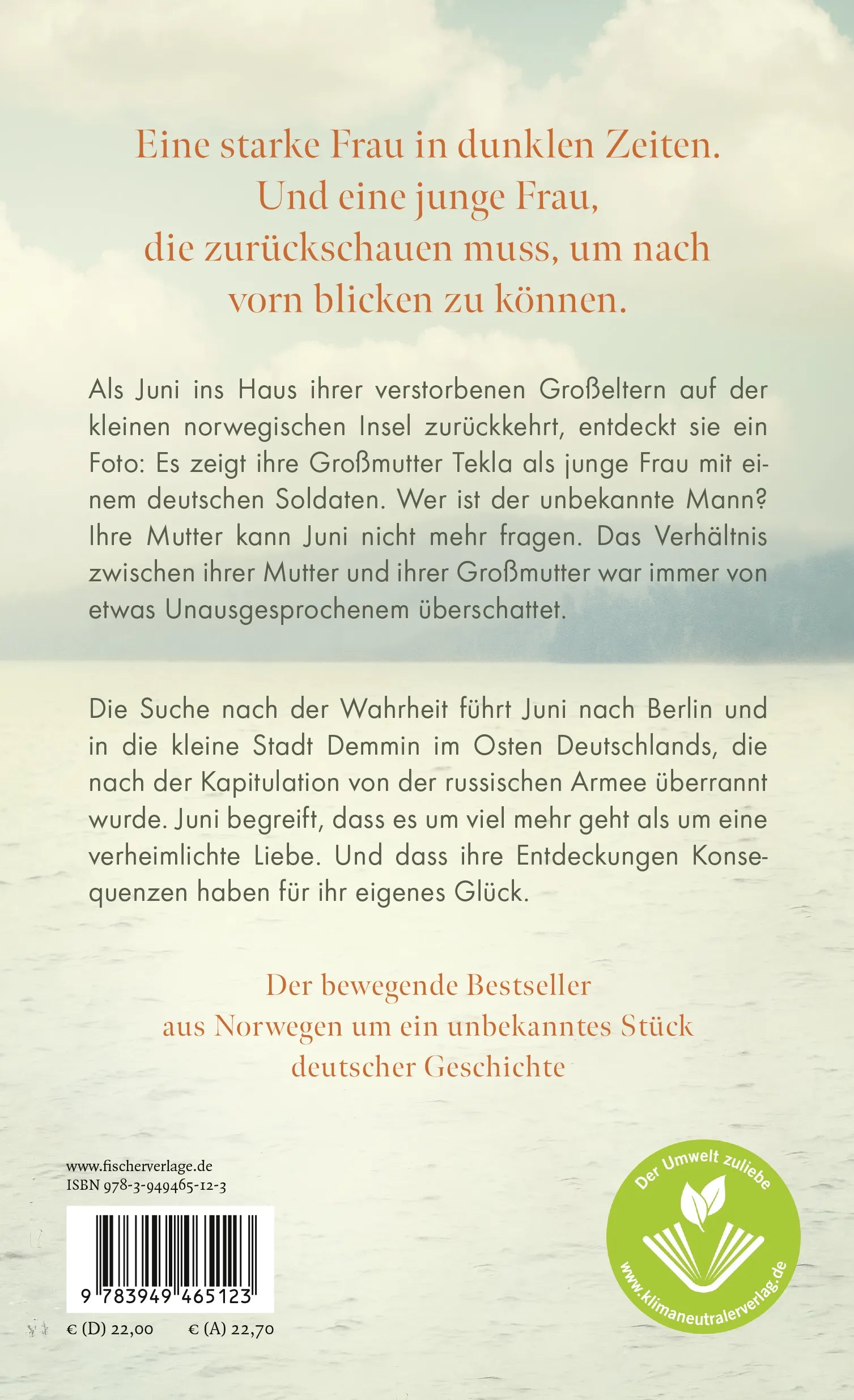 Buchrückseite von 'Als Großmutter im Regen tanzte' mit Klappentext - Gebundene Ausgabe