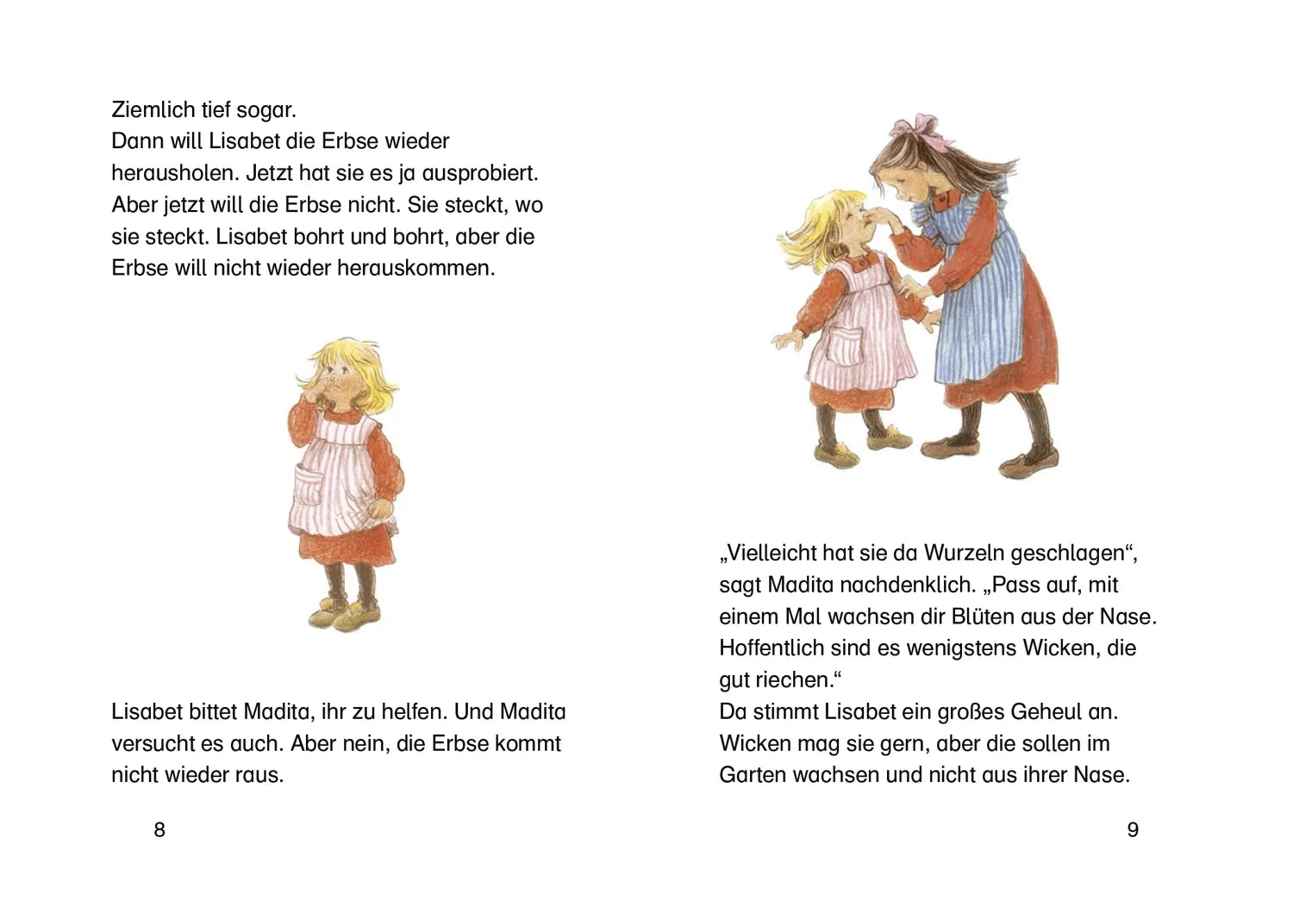 Abbildung von 'Als Lisabet sich eine Erbse in die Nase steckte'