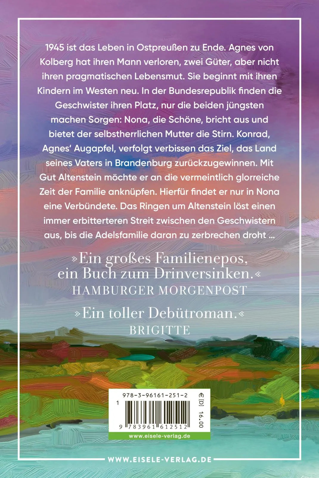 Buchrückseite von 'Altenstein' mit Klappentext - Taschenbuch