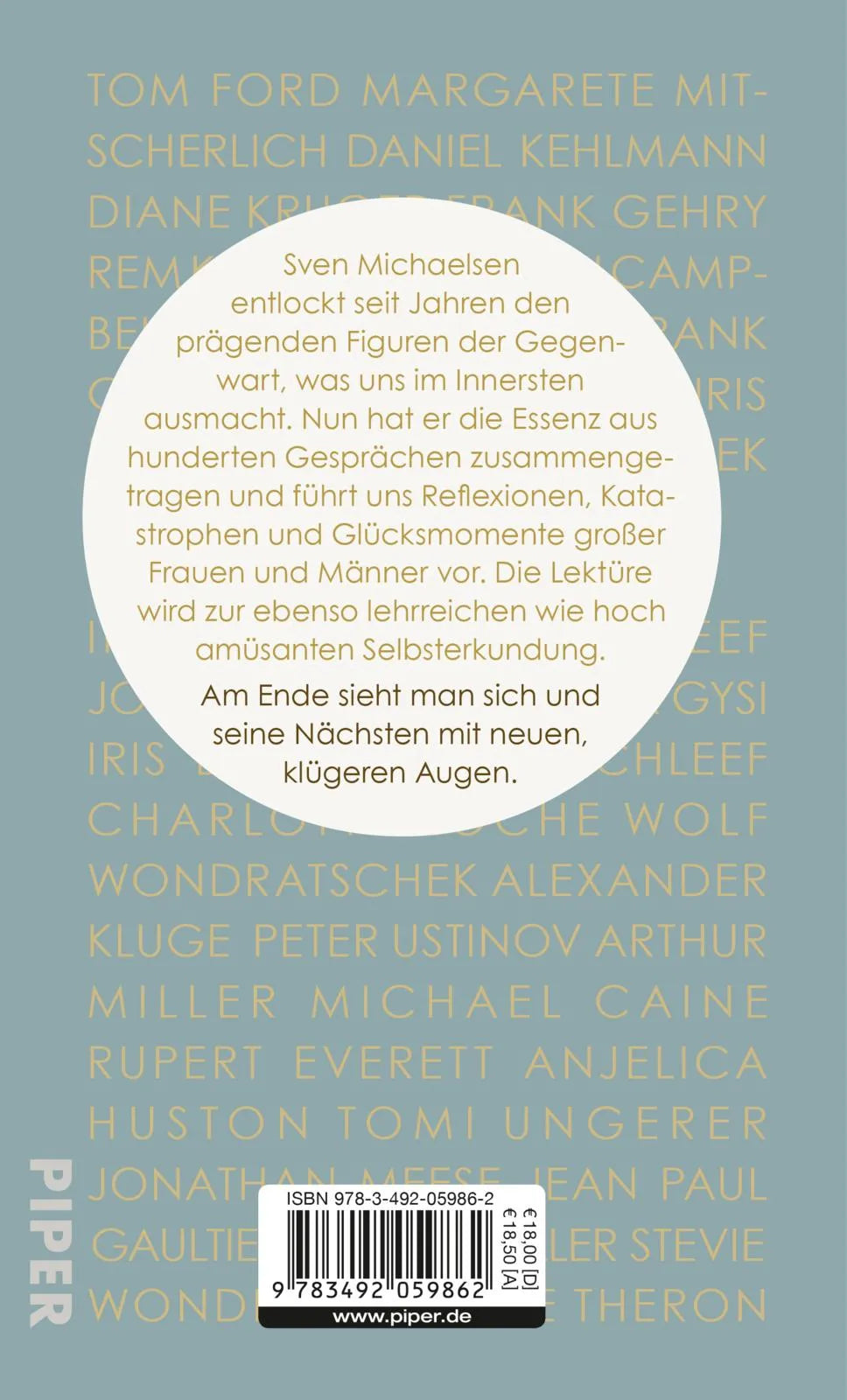 Buchrückseite von '»Am Anfang steht der Größenwahn, am Ende die Demut«' mit Klappentext - Gebundene Ausgabe
