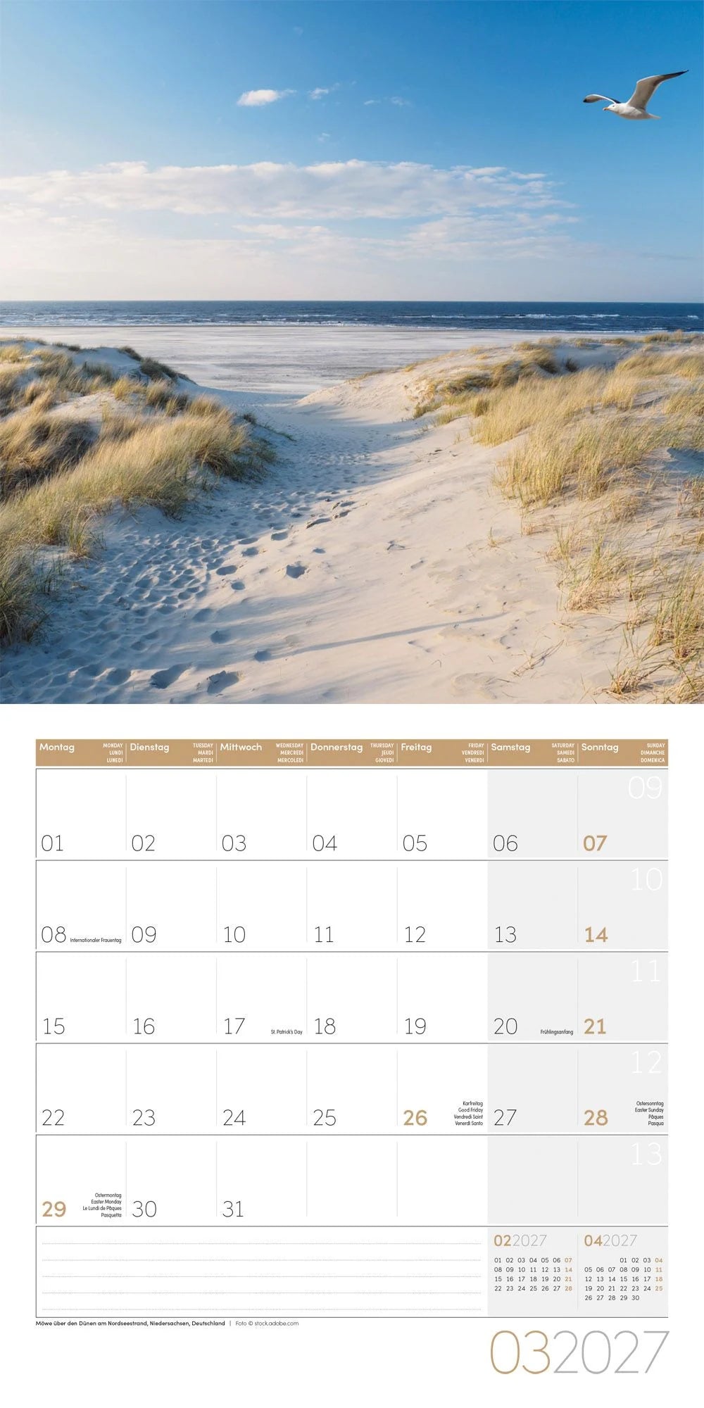 Am Meer Kalender 2027 - 30x30 - Art12 – Ansicht