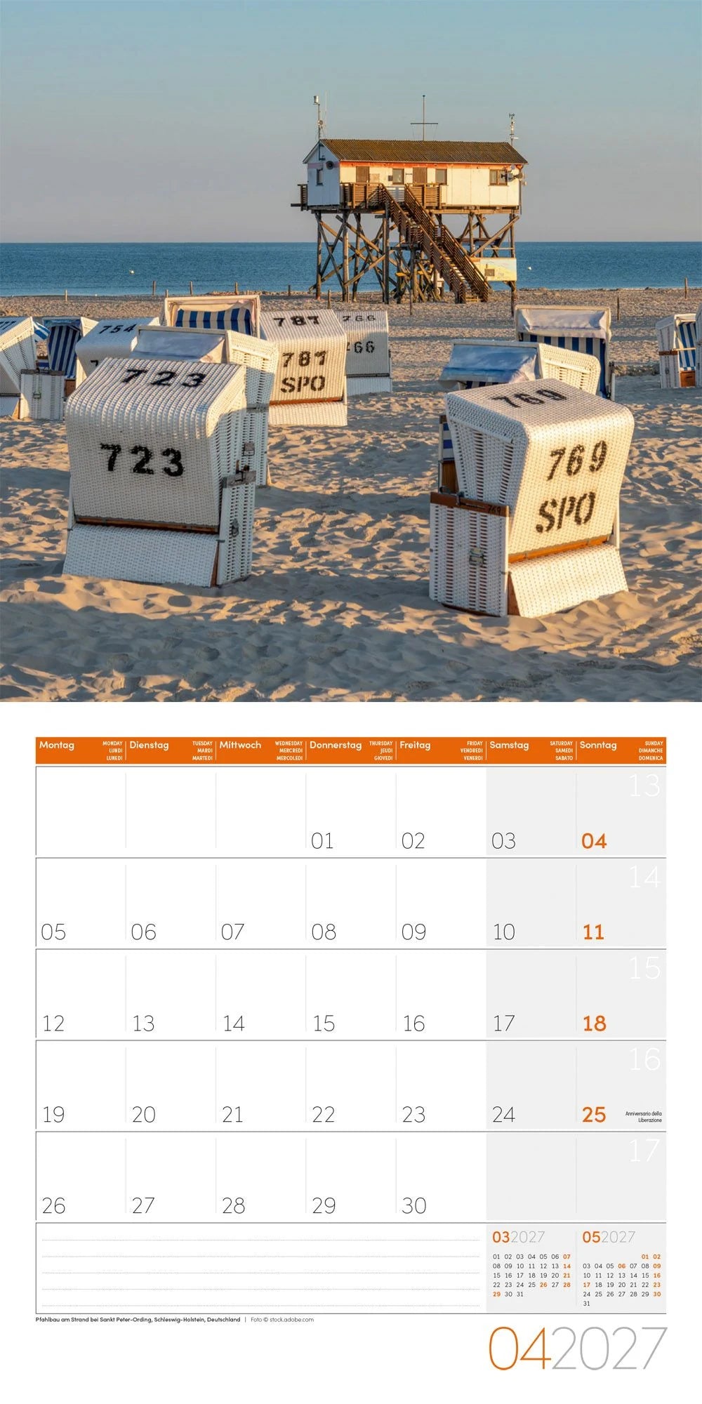 Am Meer Kalender 2027 - 30x30 - Art12 – Ansicht
