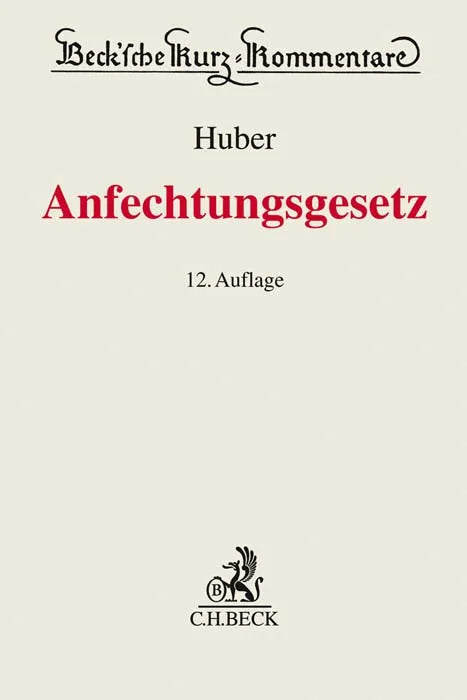 Buchcover von 'Anfechtungsgesetz' - Gebundene Ausgabe von Michael Huber