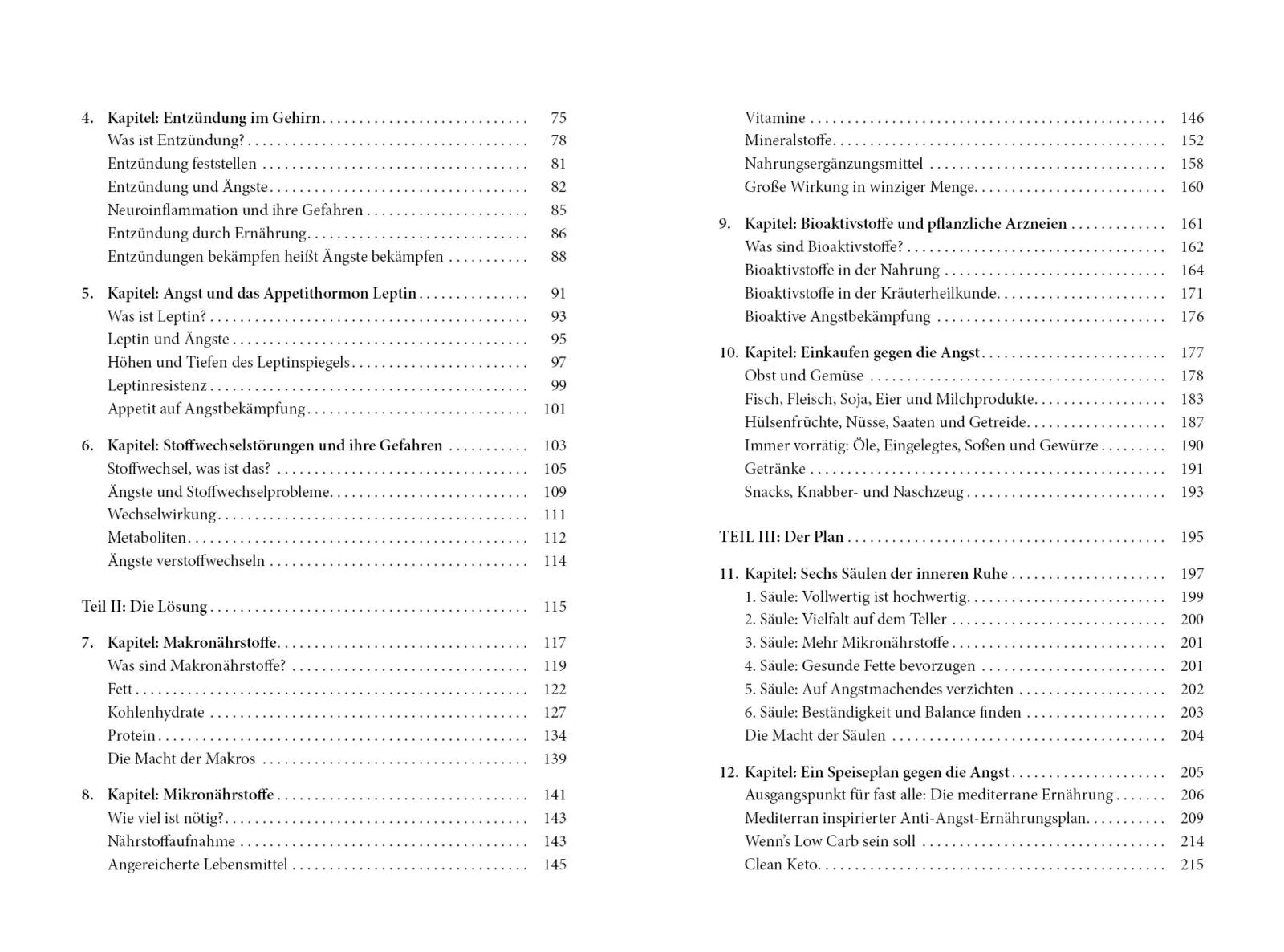 Innenansicht von 'Angstfrei durch Ernährung' - Taschenbuch