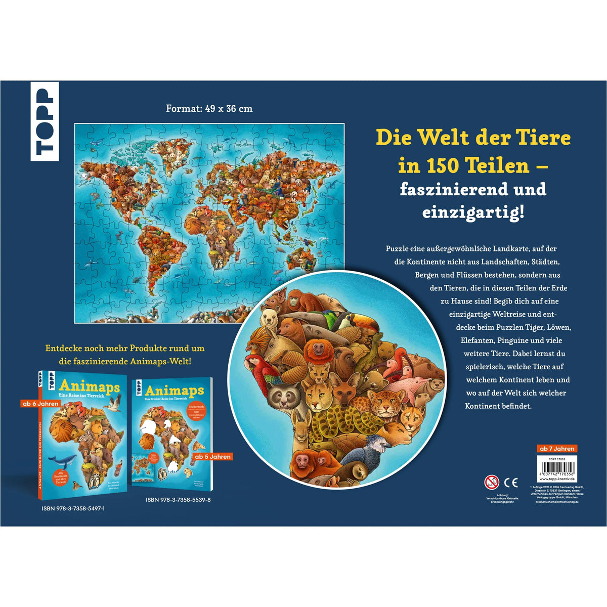 Animaps: Das Puzzle – 150 Teile. – Ansicht