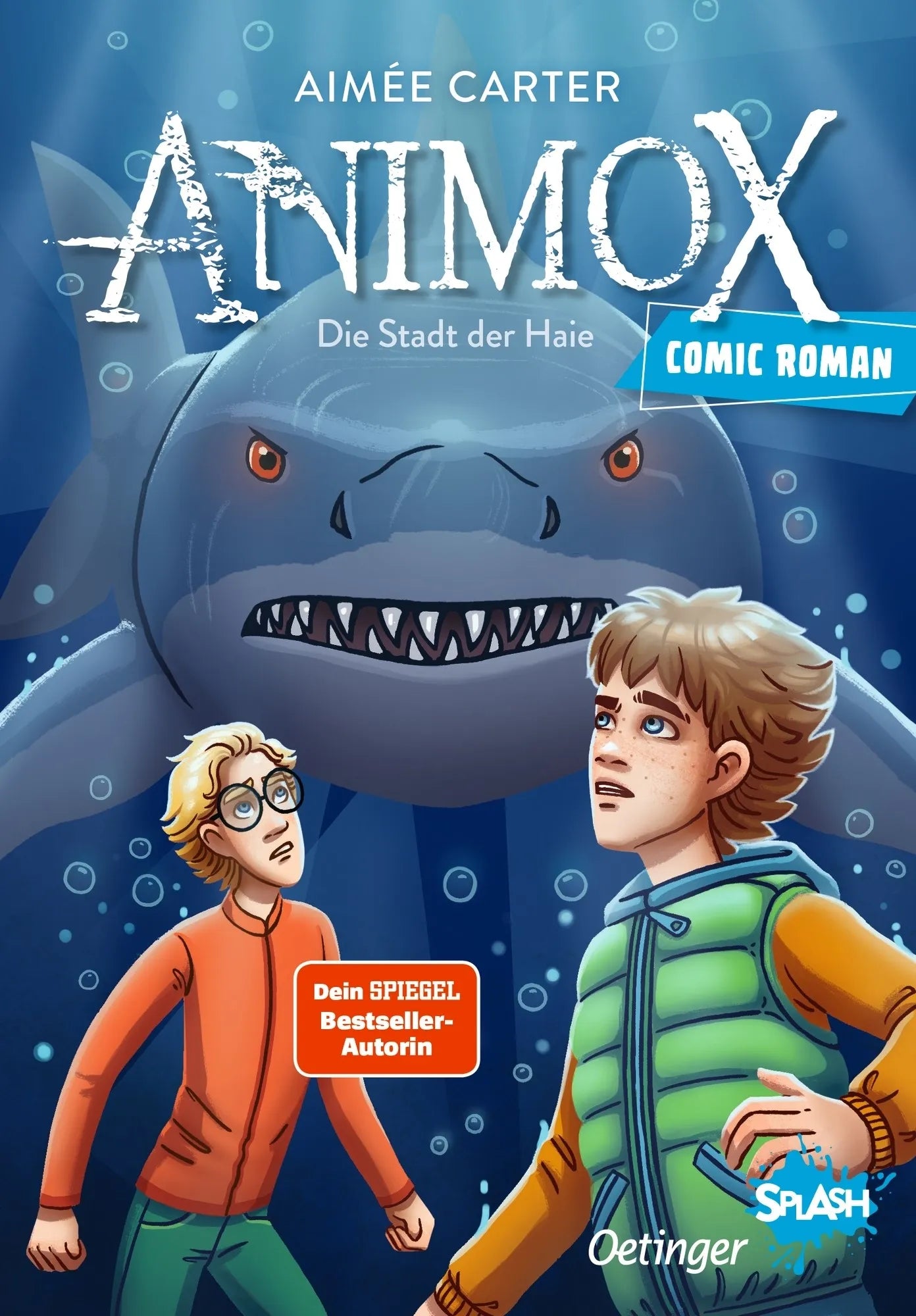 Buchcover von 'Animox als Comic-Roman 3. Die Stadt der Haie' - Gebundene Ausgabe von Aimée Carter