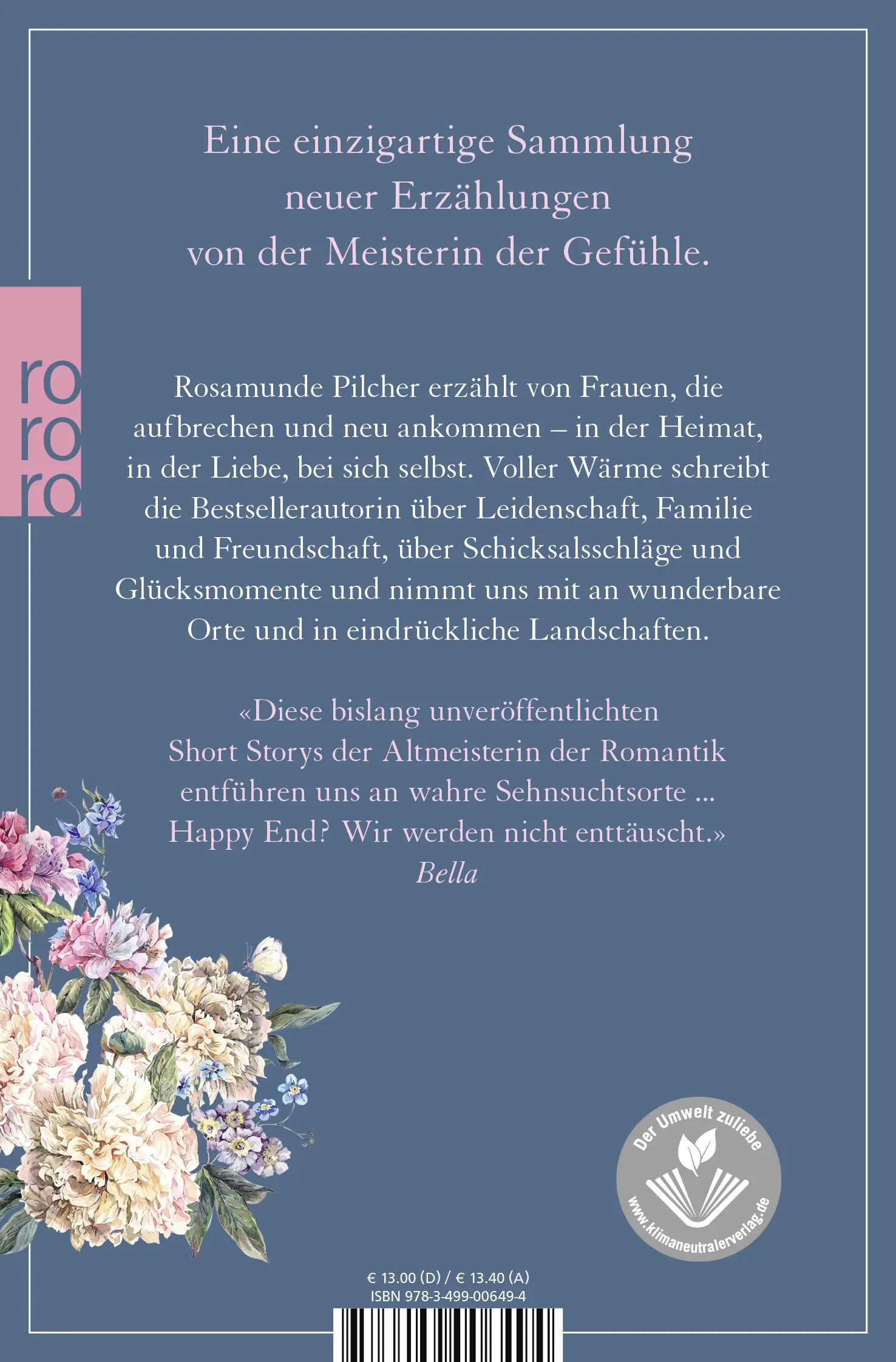 Buchrückseite von 'Ankommen' mit Klappentext - Taschenbuch