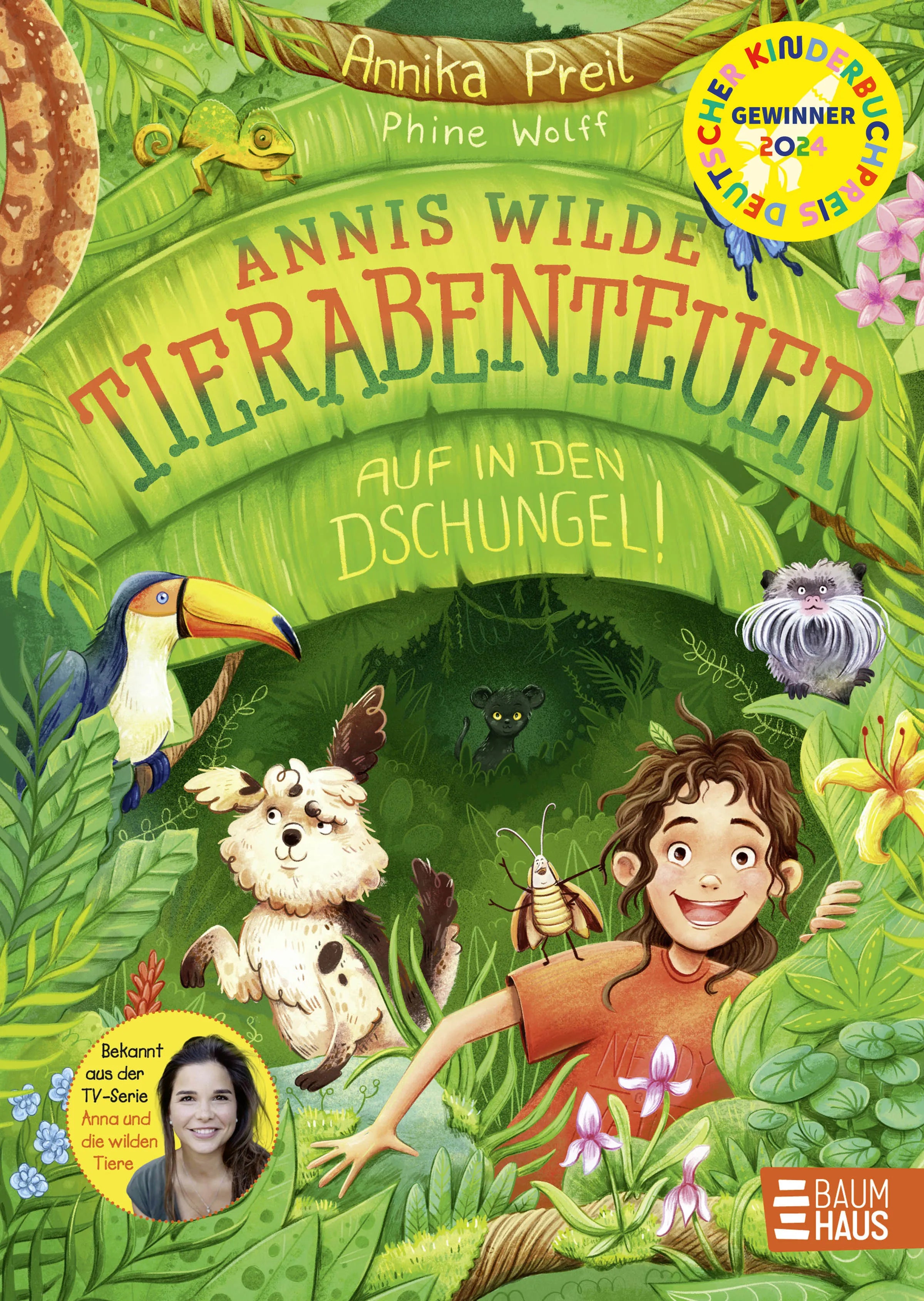 Buchcover von 'Annis wilde Tierabenteuer - Auf in den Dschungel!' - Gebundene Ausgabe von Annika Preil