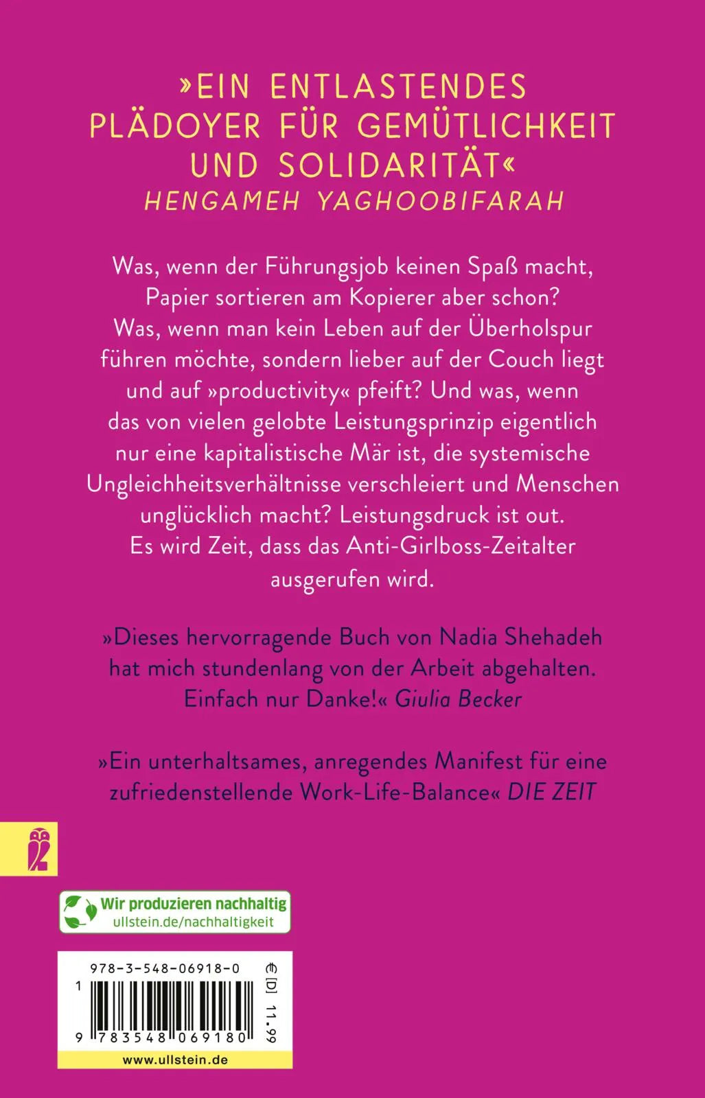 Rückseite: Anti-Girlboss (Taschenbuch)
