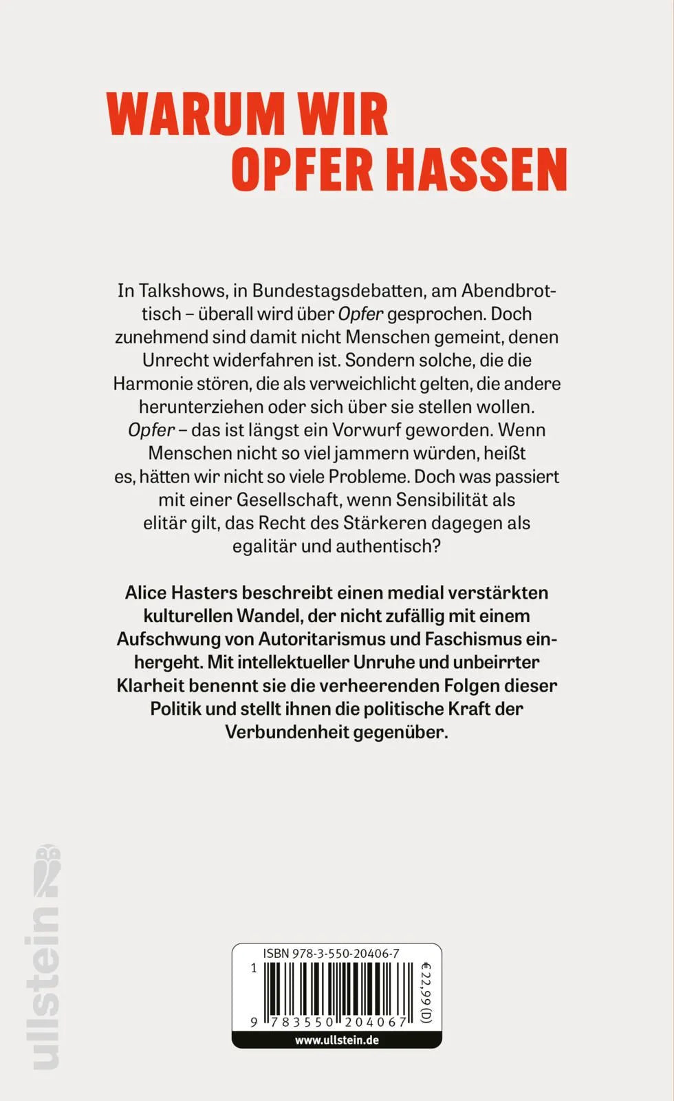 Rückseite: Anti Opfer (Hardcover)