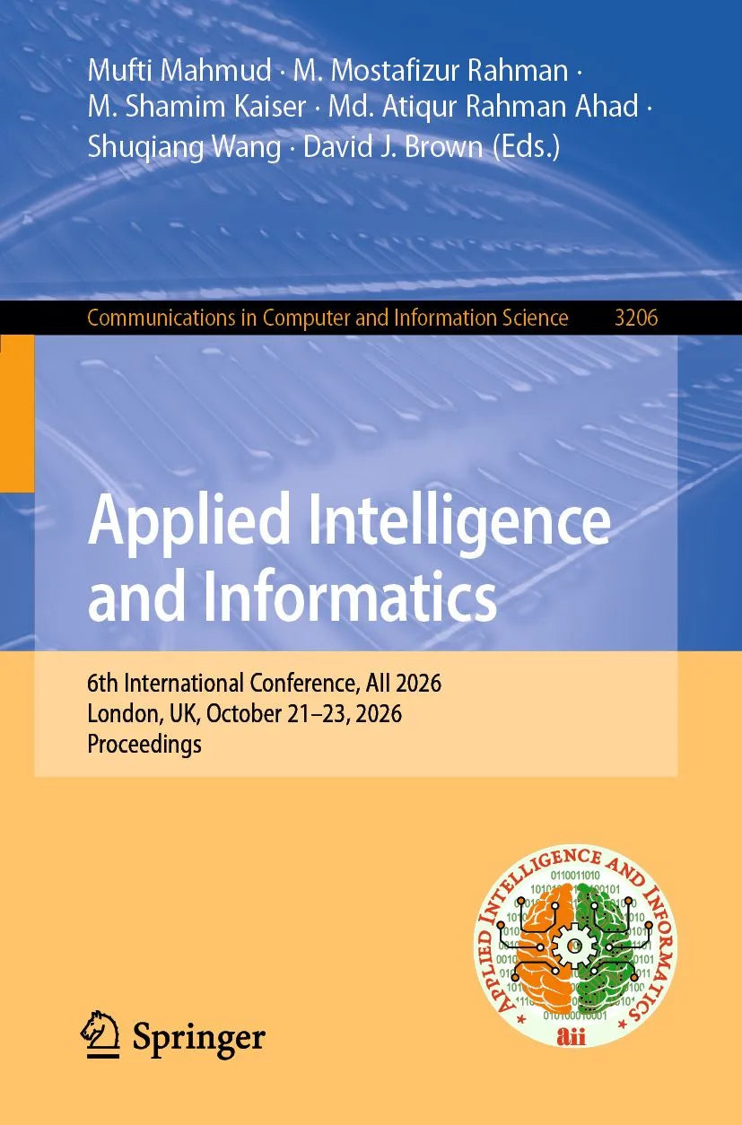 Cover: Applied Intelligence and Informatics (E-Book) von Mufti Mahmud