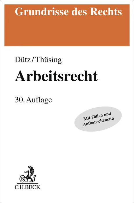 Cover: Arbeitsrecht (Taschenbuch) von Wilhelm Dütz
