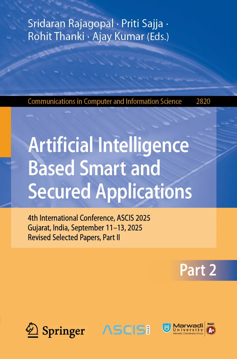 Cover: Artificial Intelligence Based Smart and Secured Applications (E-Book)