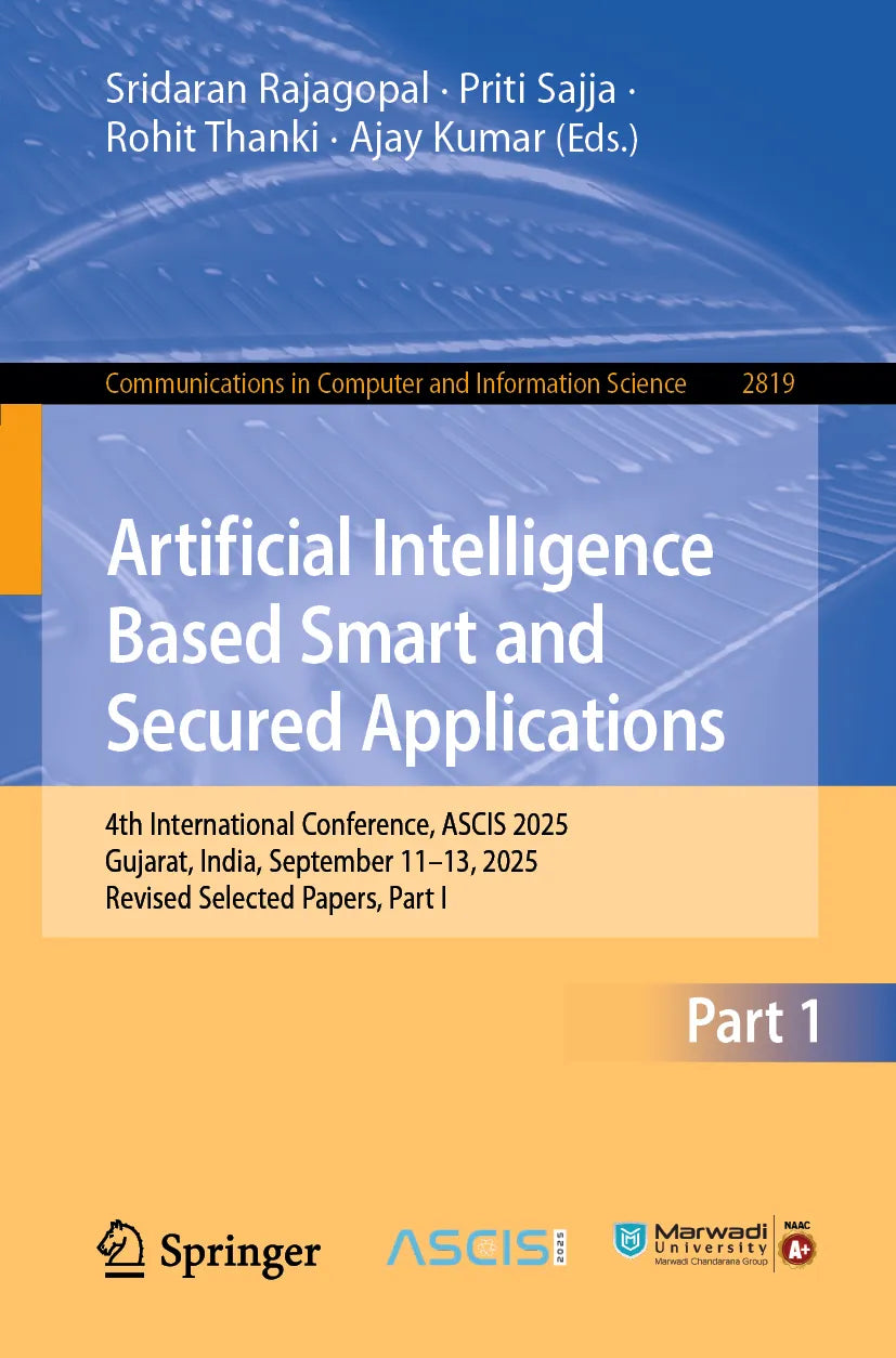 Cover: Artificial Intelligence Based Smart and Secured Applications (E-Book)