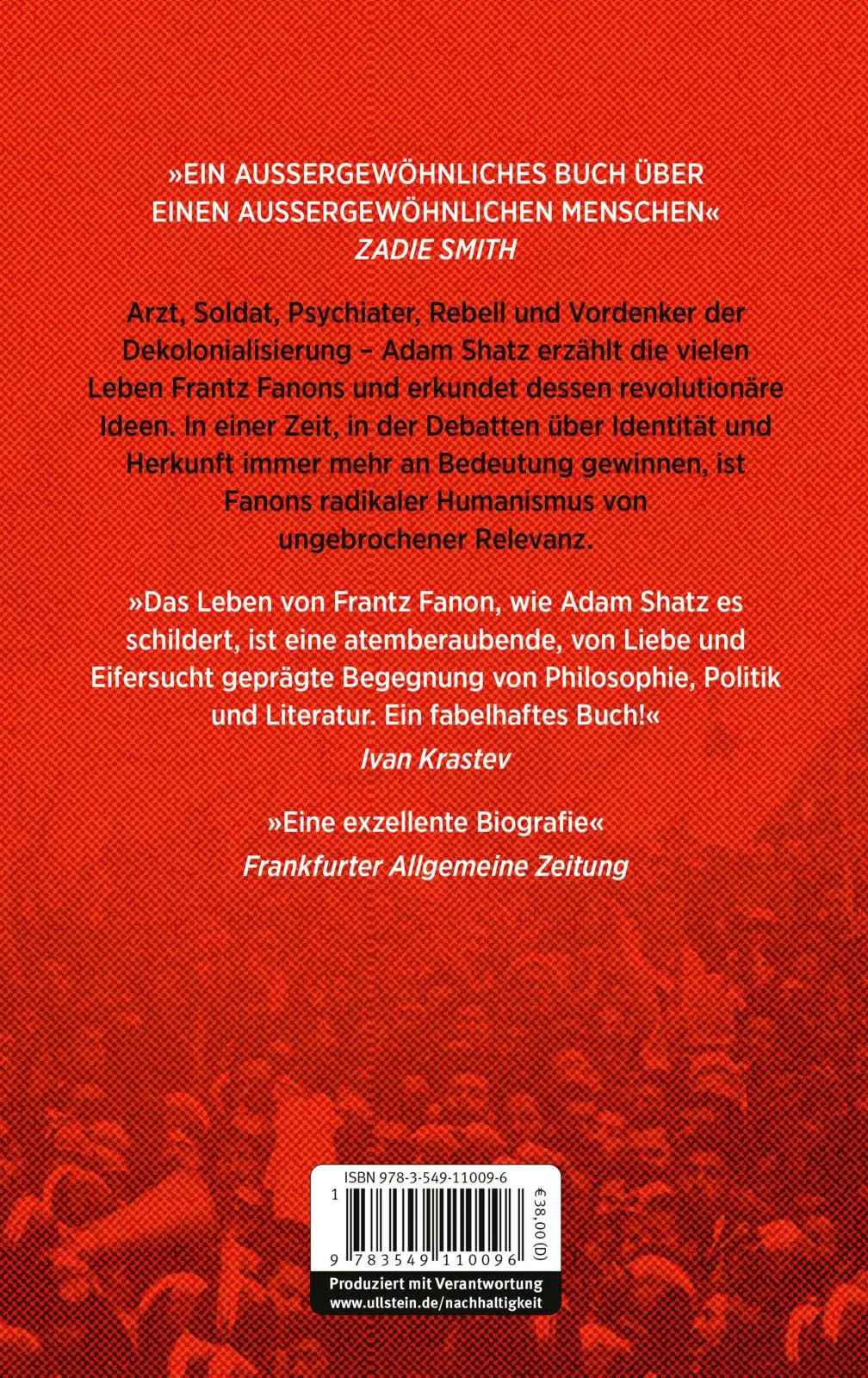 Buchrückseite von 'Arzt, Rebell, Vordenker' mit Klappentext - Gebundene Ausgabe