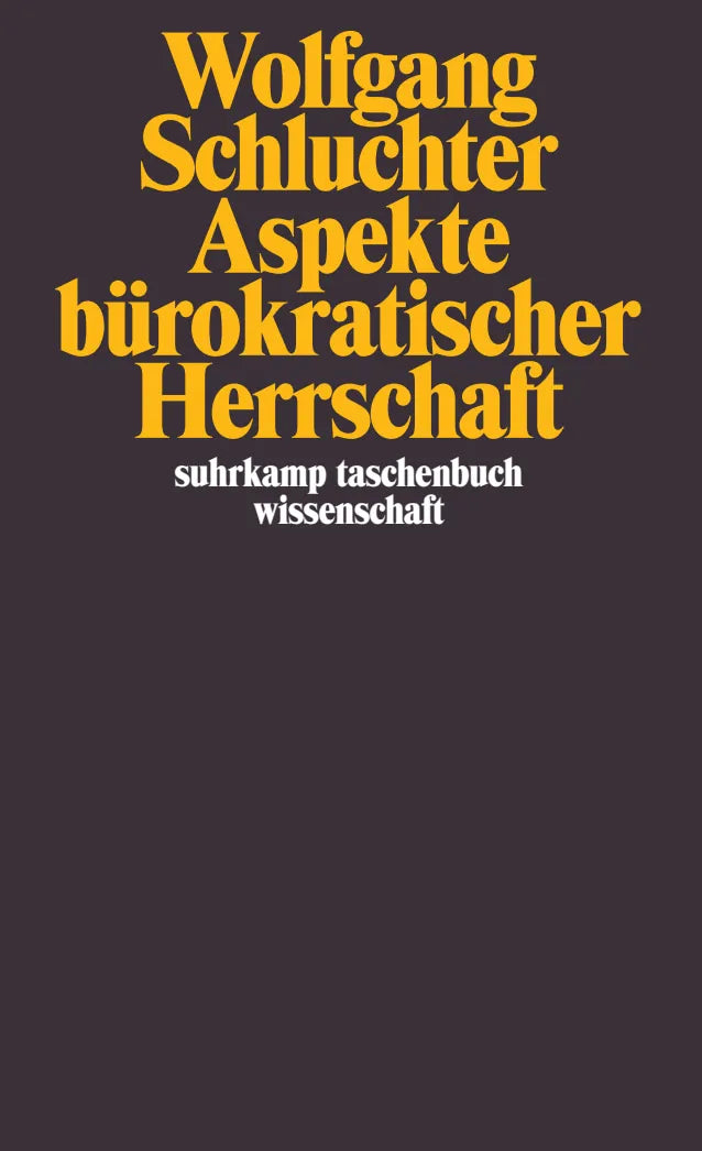 Buchcover von 'Aspekte bürokratischer Herrschaft' - Taschenbuch von Wolfgang Schluchter
