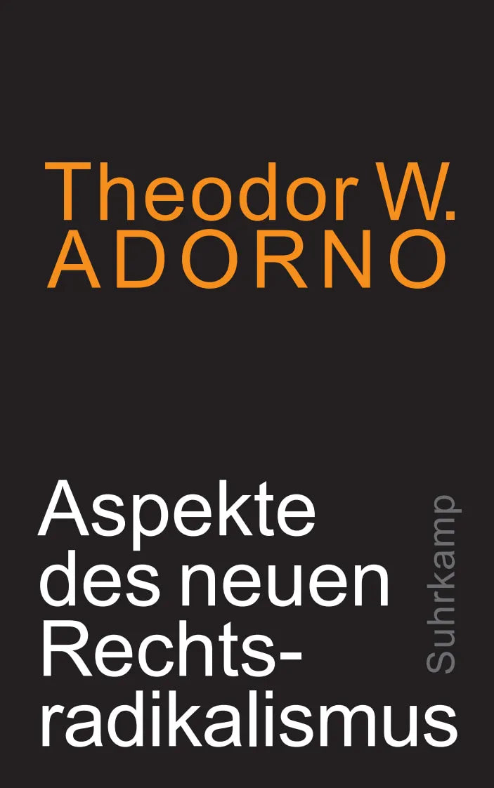 Buchcover von 'Aspekte des neuen Rechtsradikalismus' - Paperback von Theodor W. Adorno