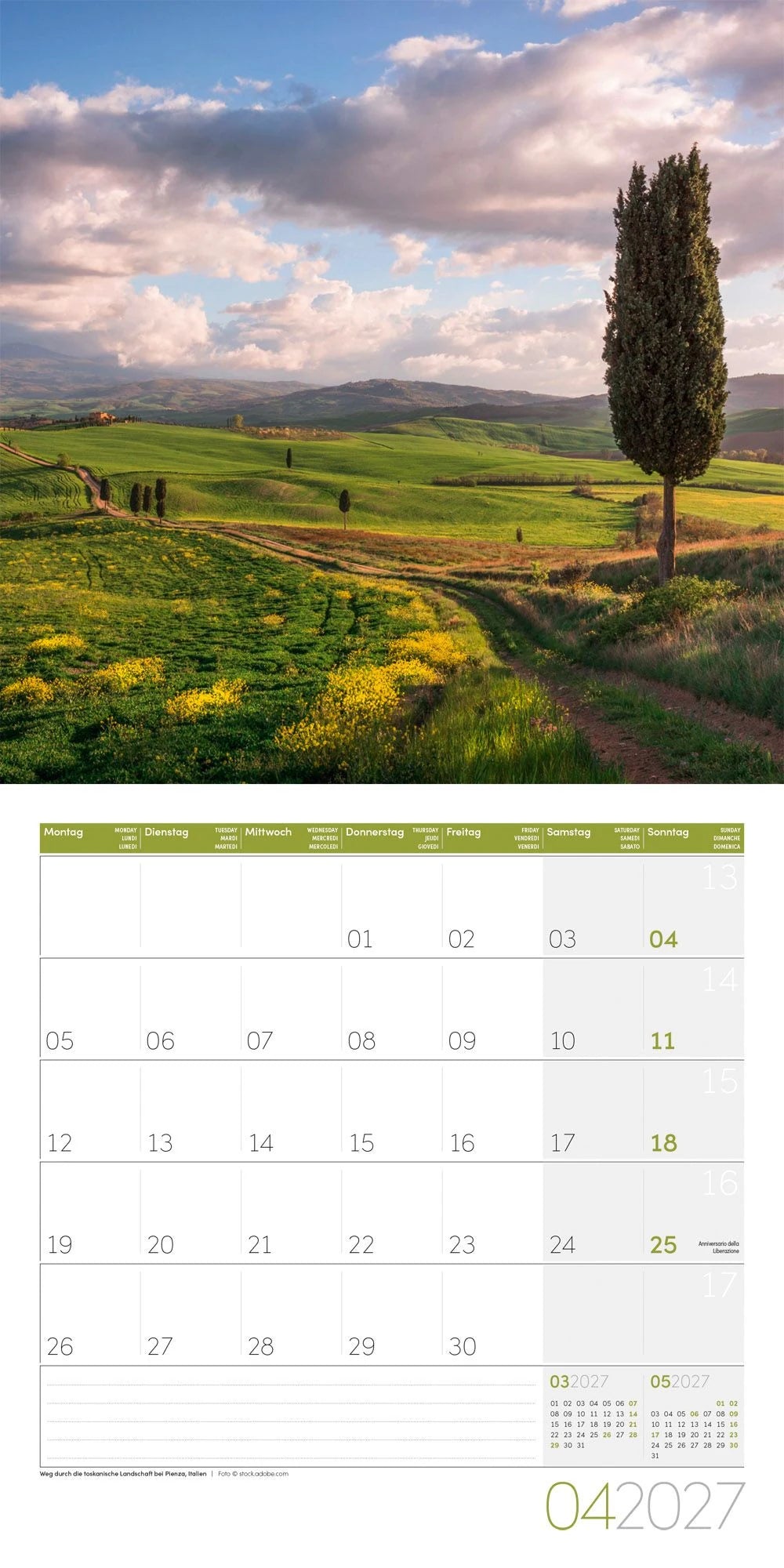 Atempause Kalender 2027 - 30x30 - Art12 – Ansicht