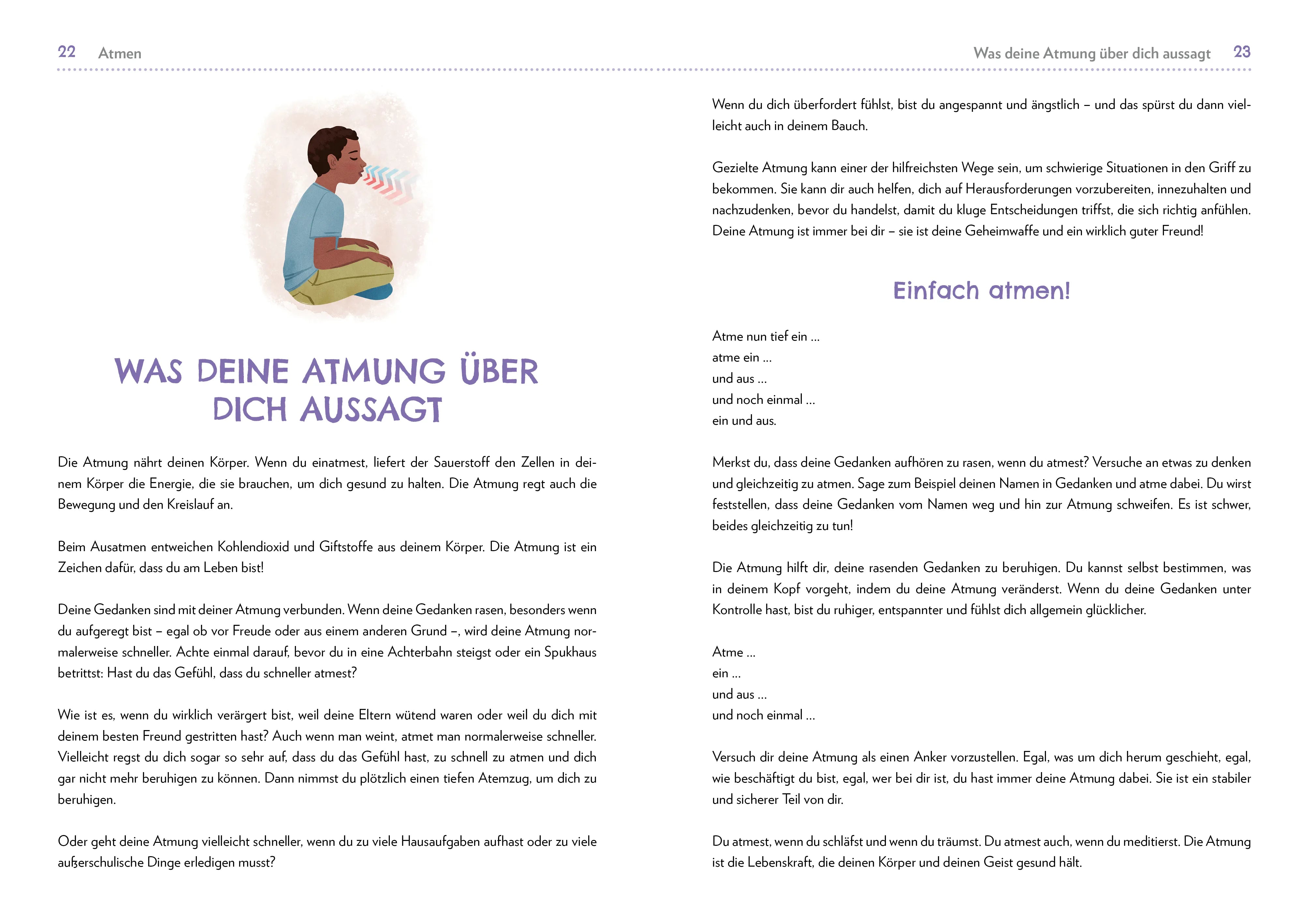 Innenansicht von 'Atme dich glücklich' - Gebundene Ausgabe