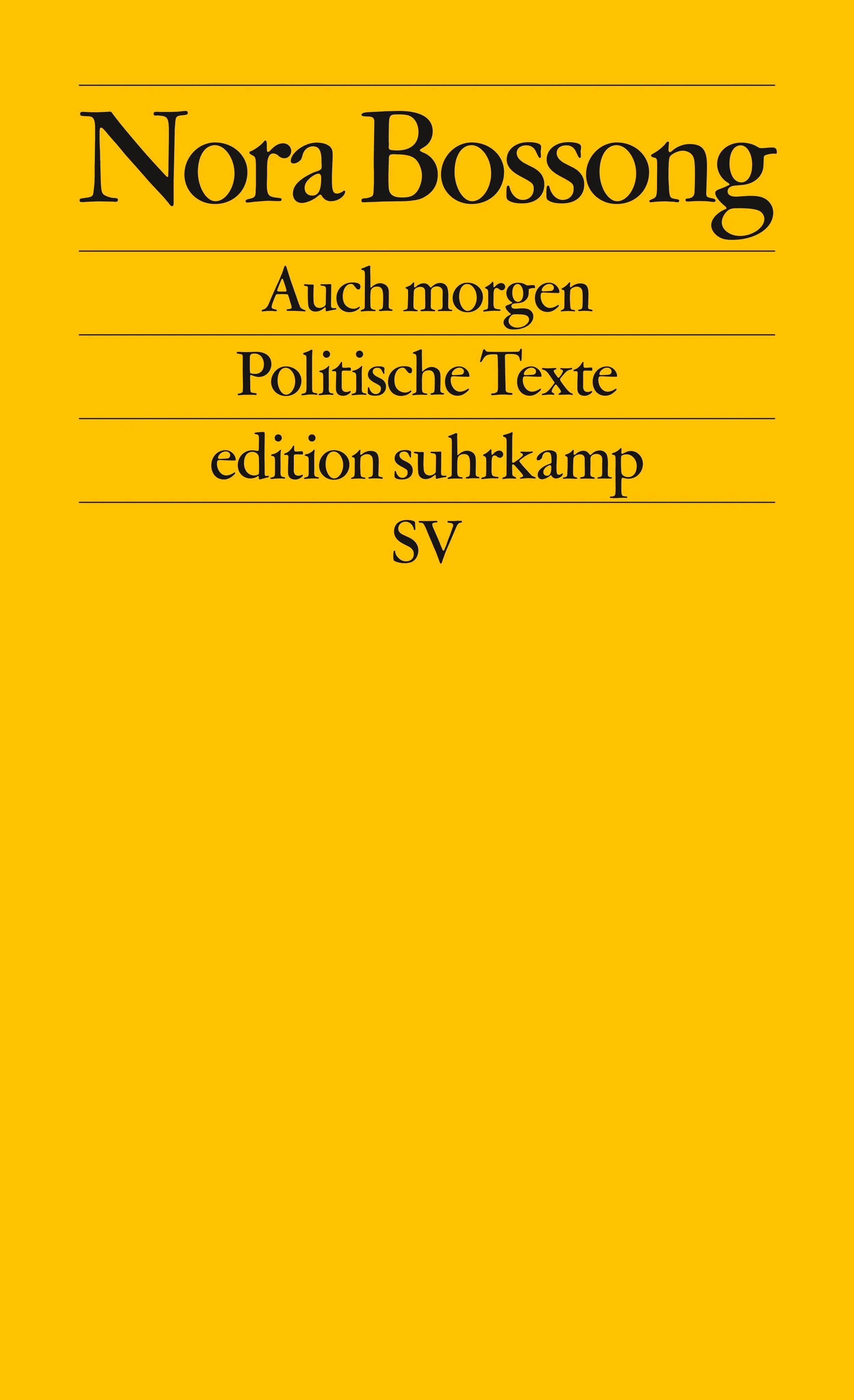 Buchcover von 'Auch morgen' - Taschenbuch von Nora Bossong