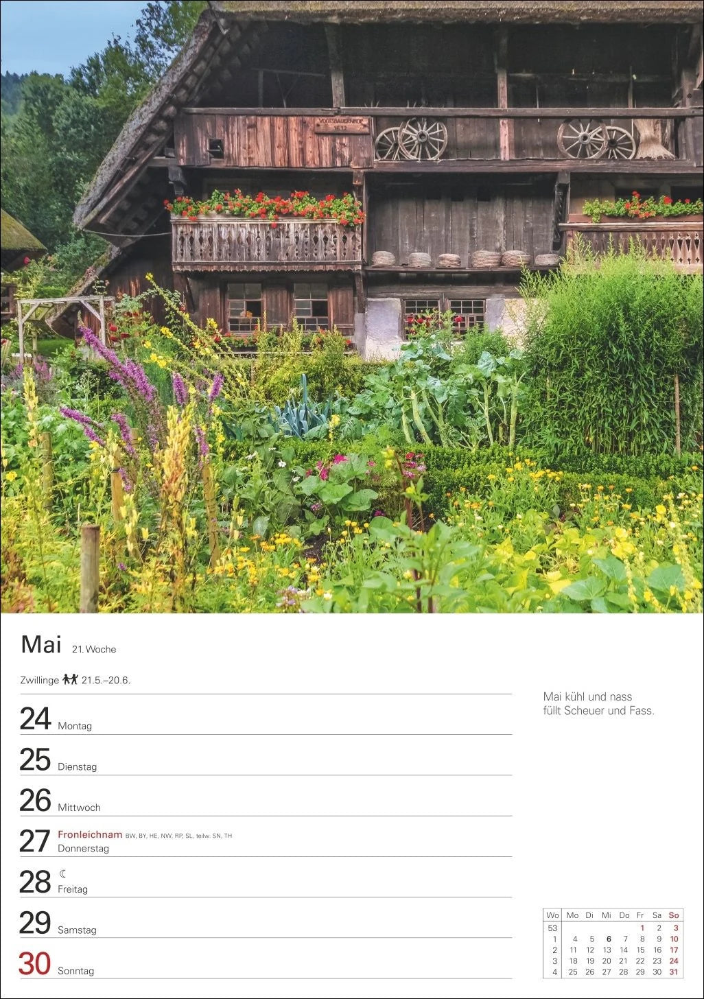 Auf dem Lande Wochenplaner 2027 - 53 stimmungsvolle Fotografien – Ansicht
