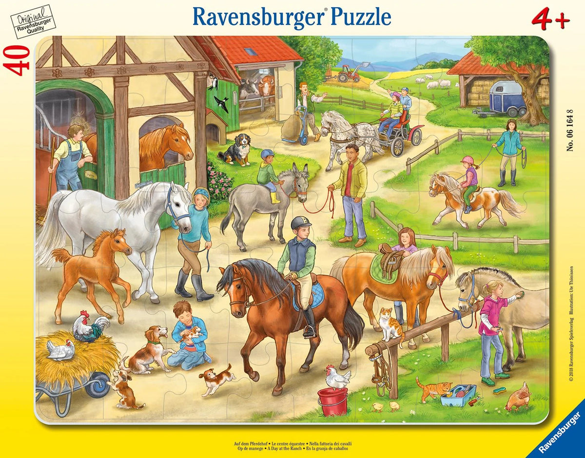 Kinderpuzzle: Kinderpuzzle 40 Teile - Auf dem Pferdehof