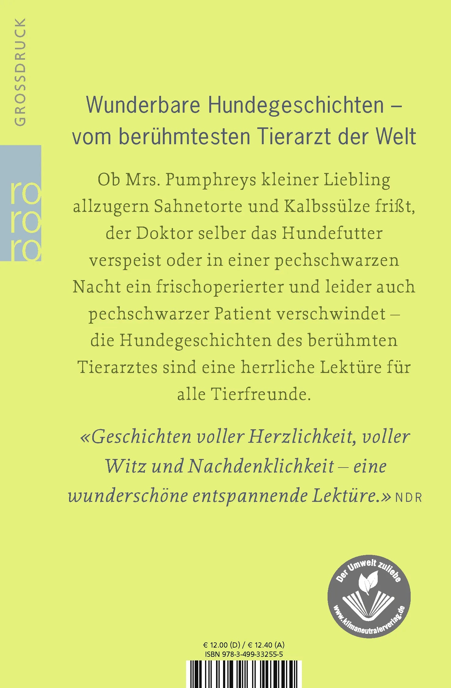 Buchrückseite von 'Auf den Hund gekommen' mit Klappentext - Taschenbuch