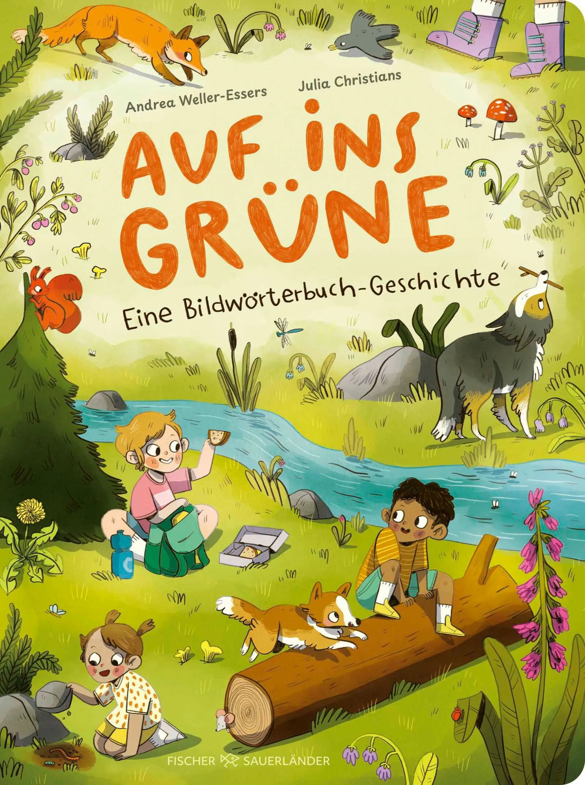 Cover: Auf ins Grüne! Eine Bildwörterbuch-Geschichte (Hardcover) von Andrea Weller-Essers