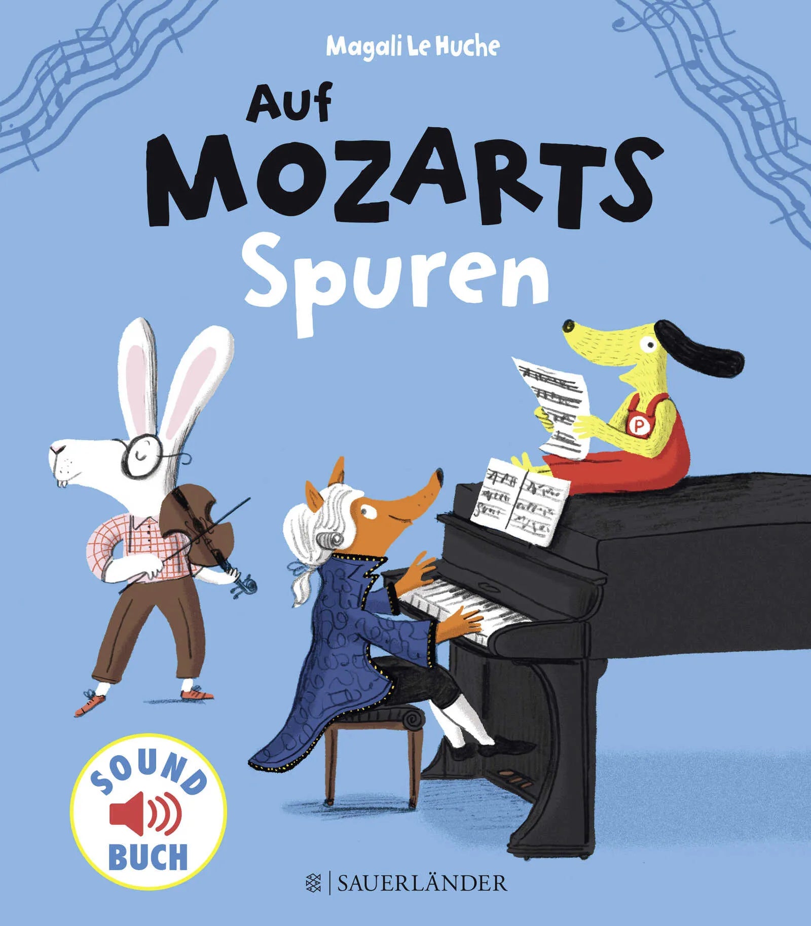 Buchcover von 'Auf Mozarts Spuren' - Gebundene Ausgabe von Magali Le Huche
