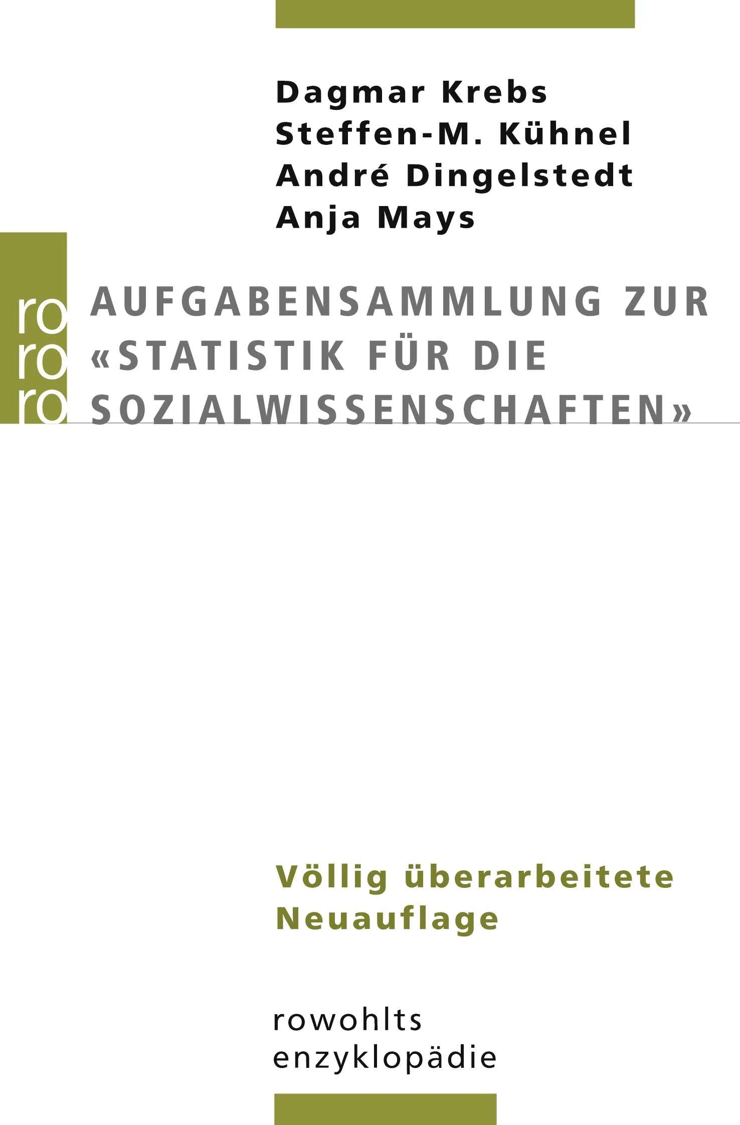Buchcover von 'Aufgabensammlung zur "Statistik für die Sozialwissenschaften"' - Taschenbuch von Dagmar Krebs