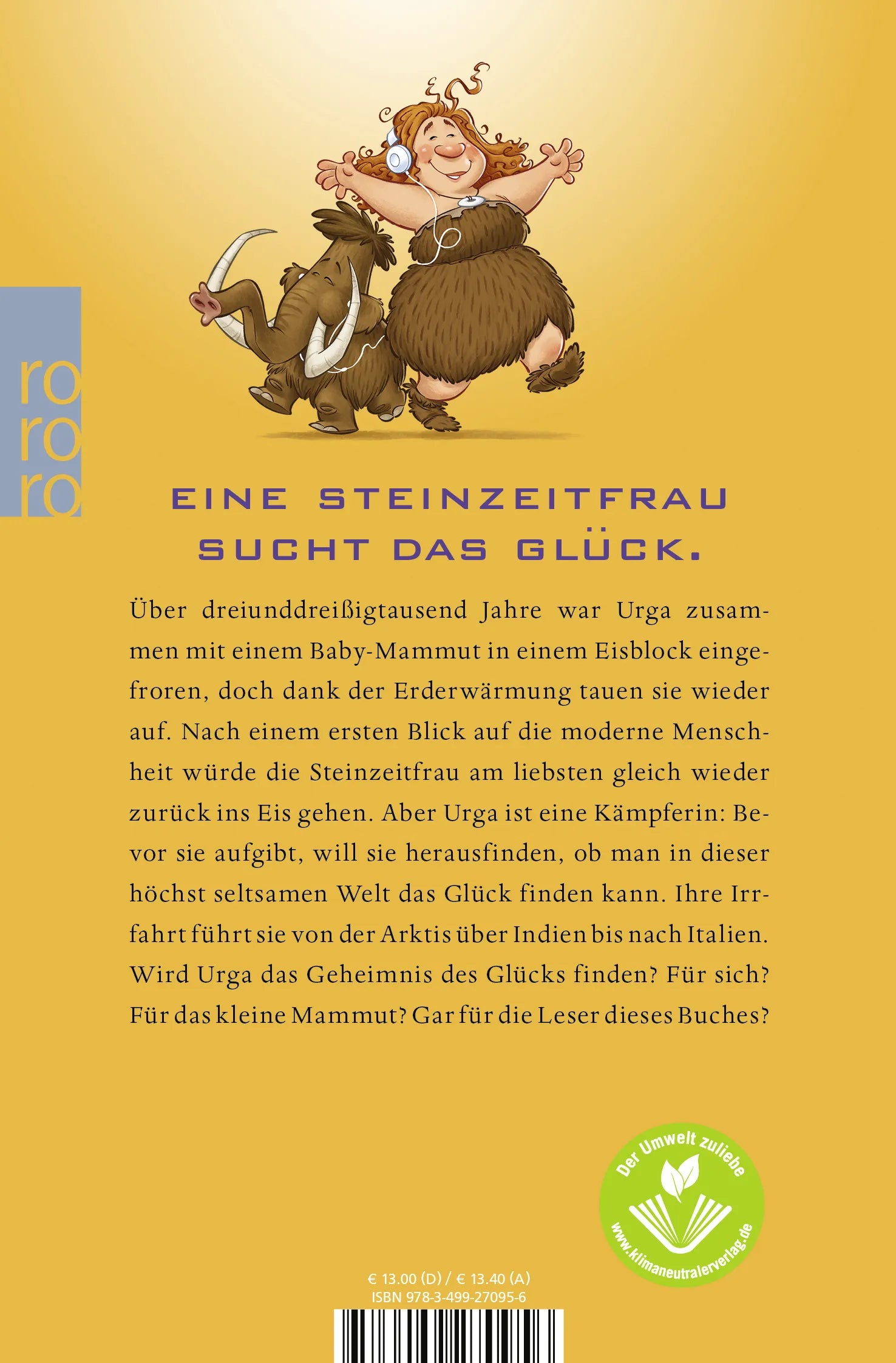 Buchrückseite von 'Aufgetaut' mit Klappentext - Taschenbuch