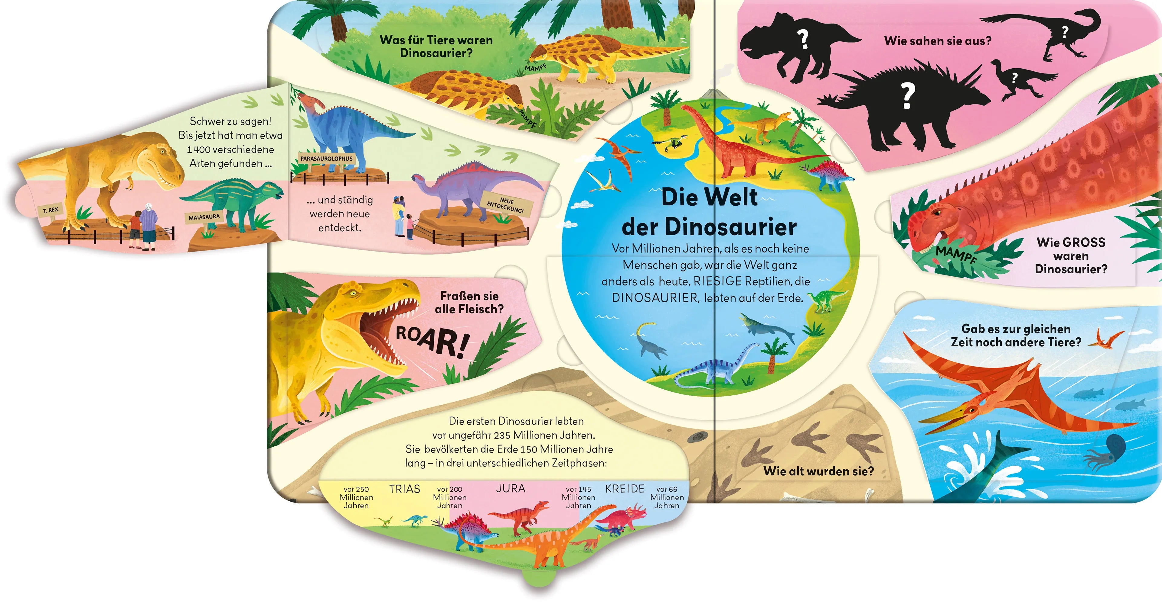 Detailansicht: Aufklappen und Entdecken: Dinosaurier (Hardcover)
