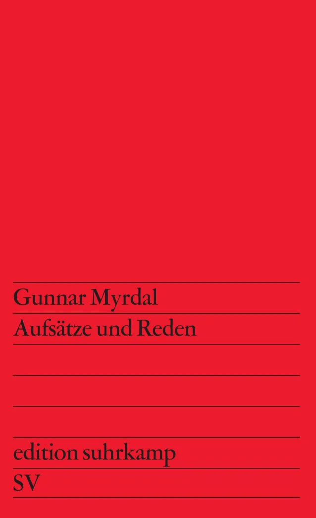 Buchcover von 'Aufsätze und Reden' - Taschenbuch von Gunnar Myrdal