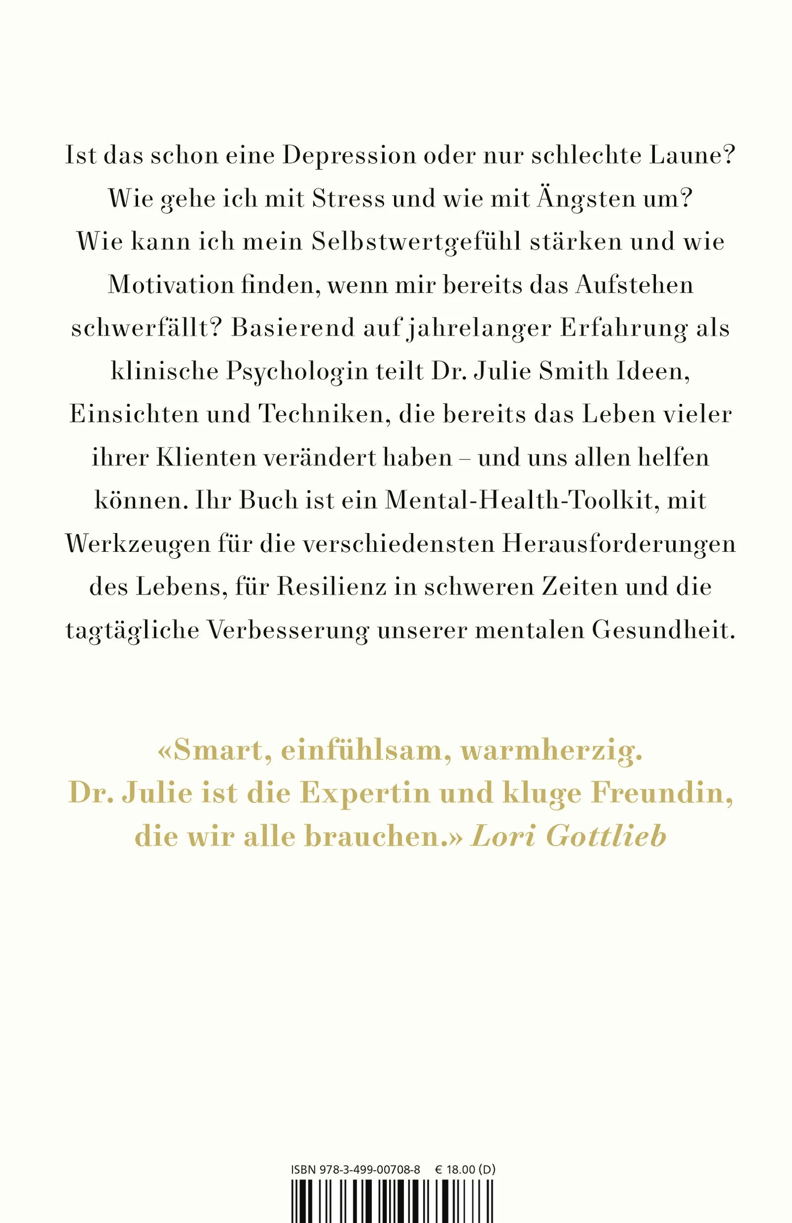 Buchrückseite von 'Aufstehen oder liegen bleiben?' mit Klappentext - Paperback