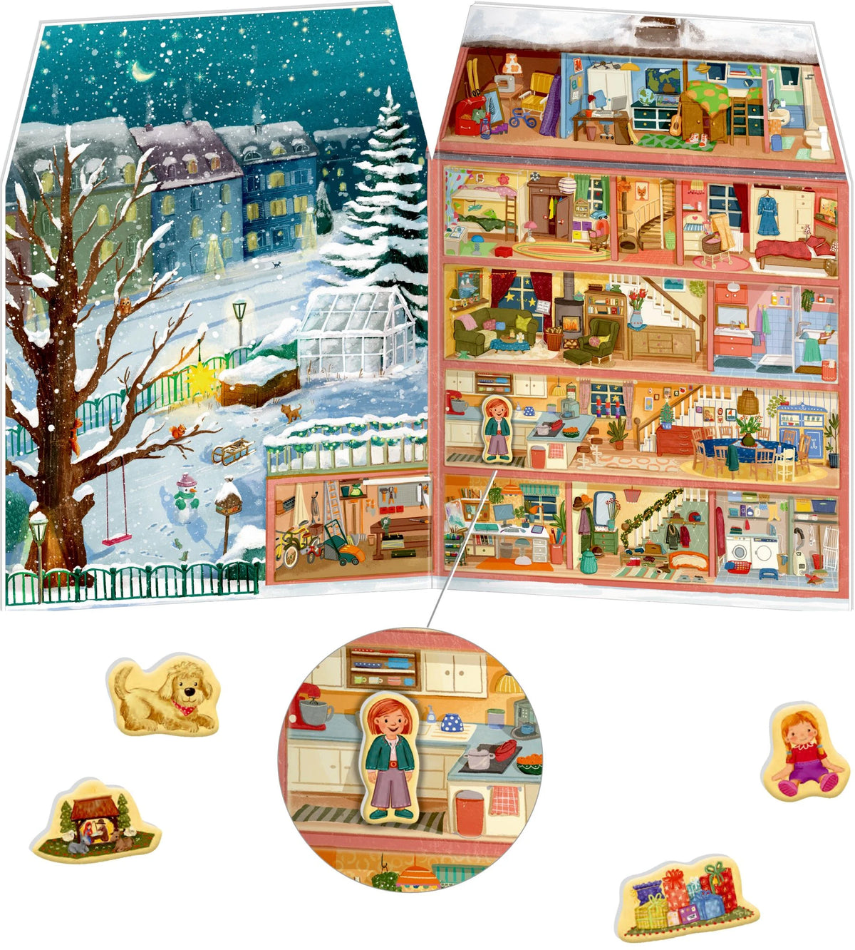 Aufstell-Adventskalender – Mein buntes Weihnachtshaus – Ansicht