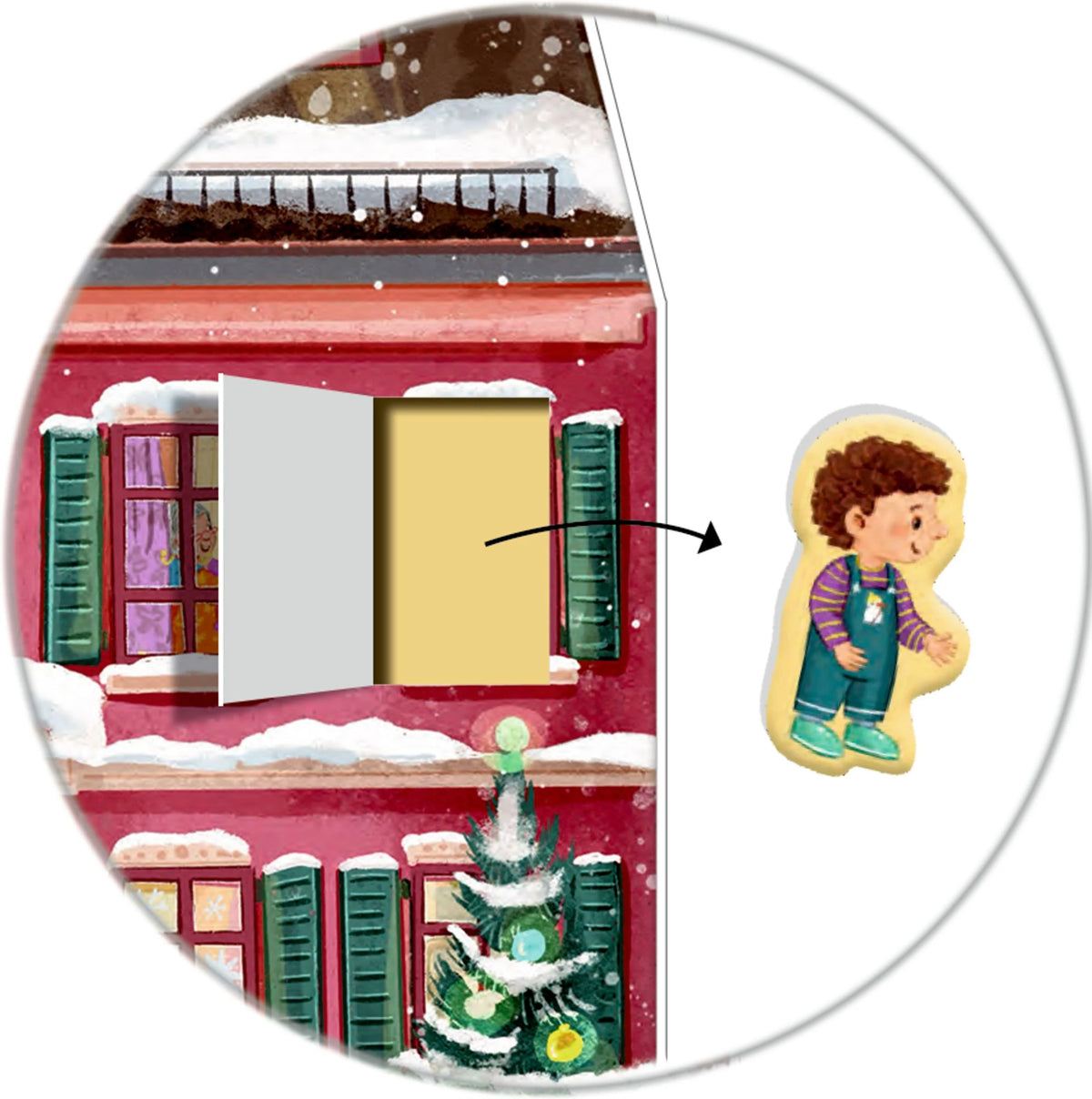 Aufstell-Adventskalender – Mein buntes Weihnachtshaus – Ansicht