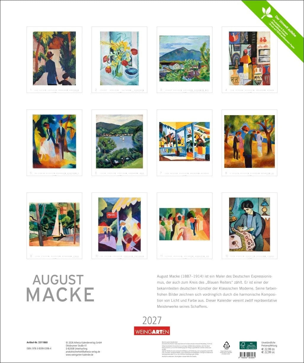 August Macke Edition Kalender 2027 – Ansicht