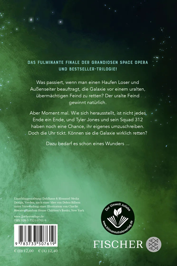 Buchrückseite von 'Aurora erleuchtet' mit Klappentext - Taschenbuch