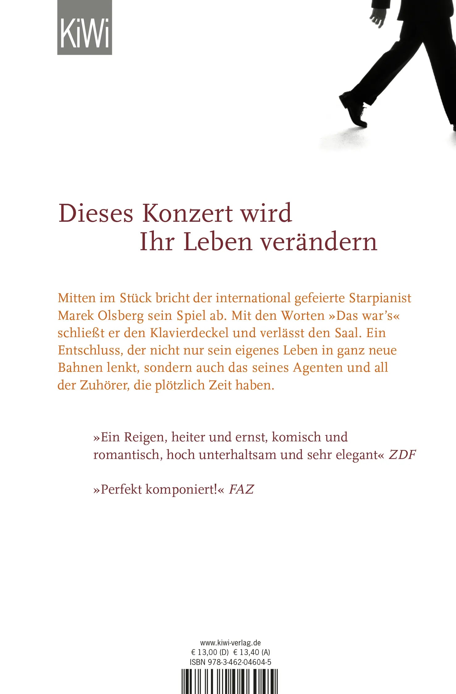 Buchrückseite von 'Aus den Fugen' mit Klappentext - Taschenbuch