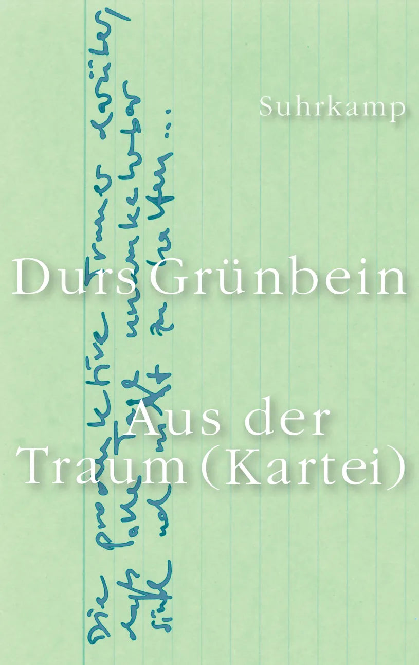 Buchcover von 'Aus der Traum' - Gebundene Ausgabe von Durs Grünbein