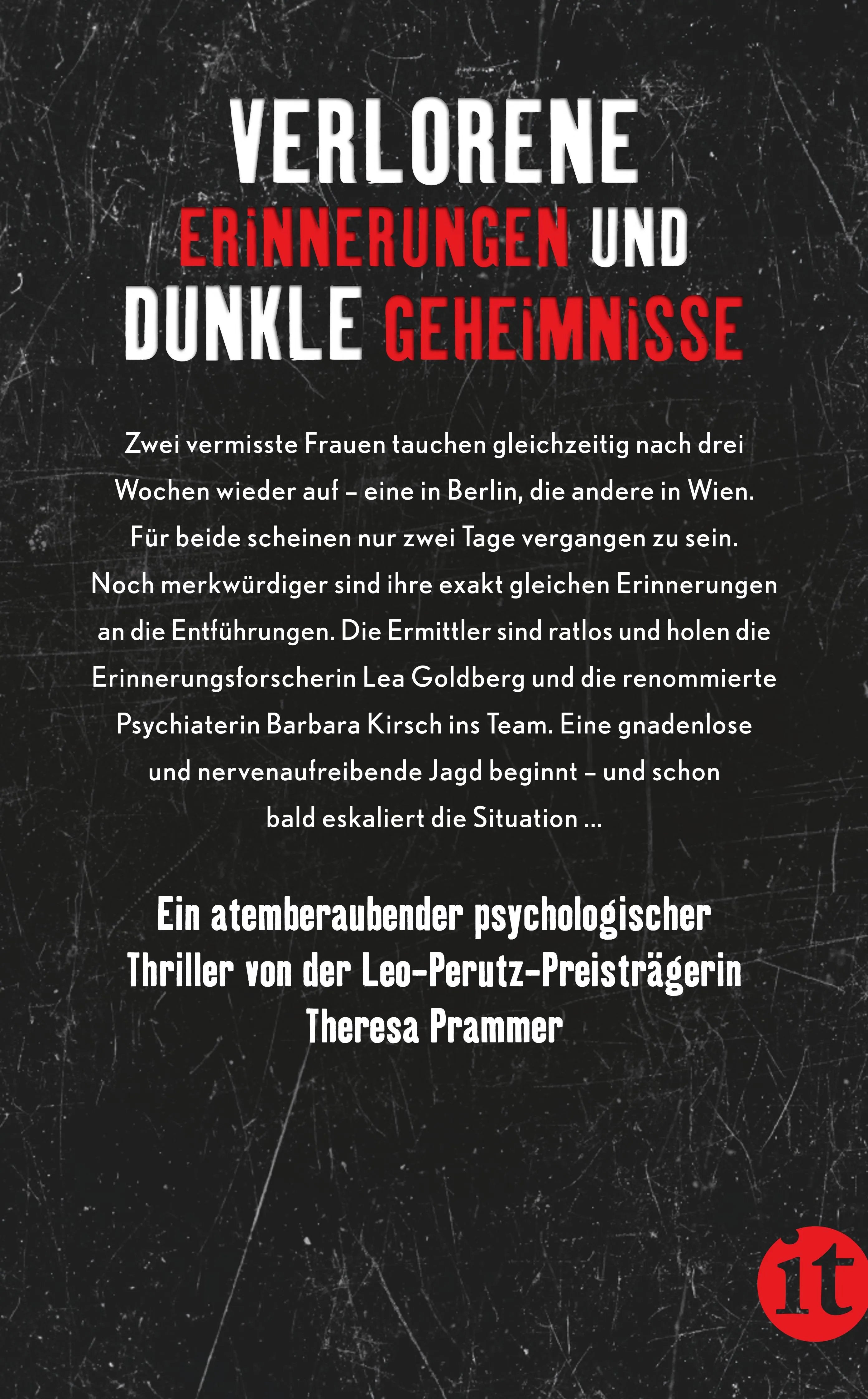 Buchrückseite von 'Ausgelöscht' mit Klappentext - Taschenbuch