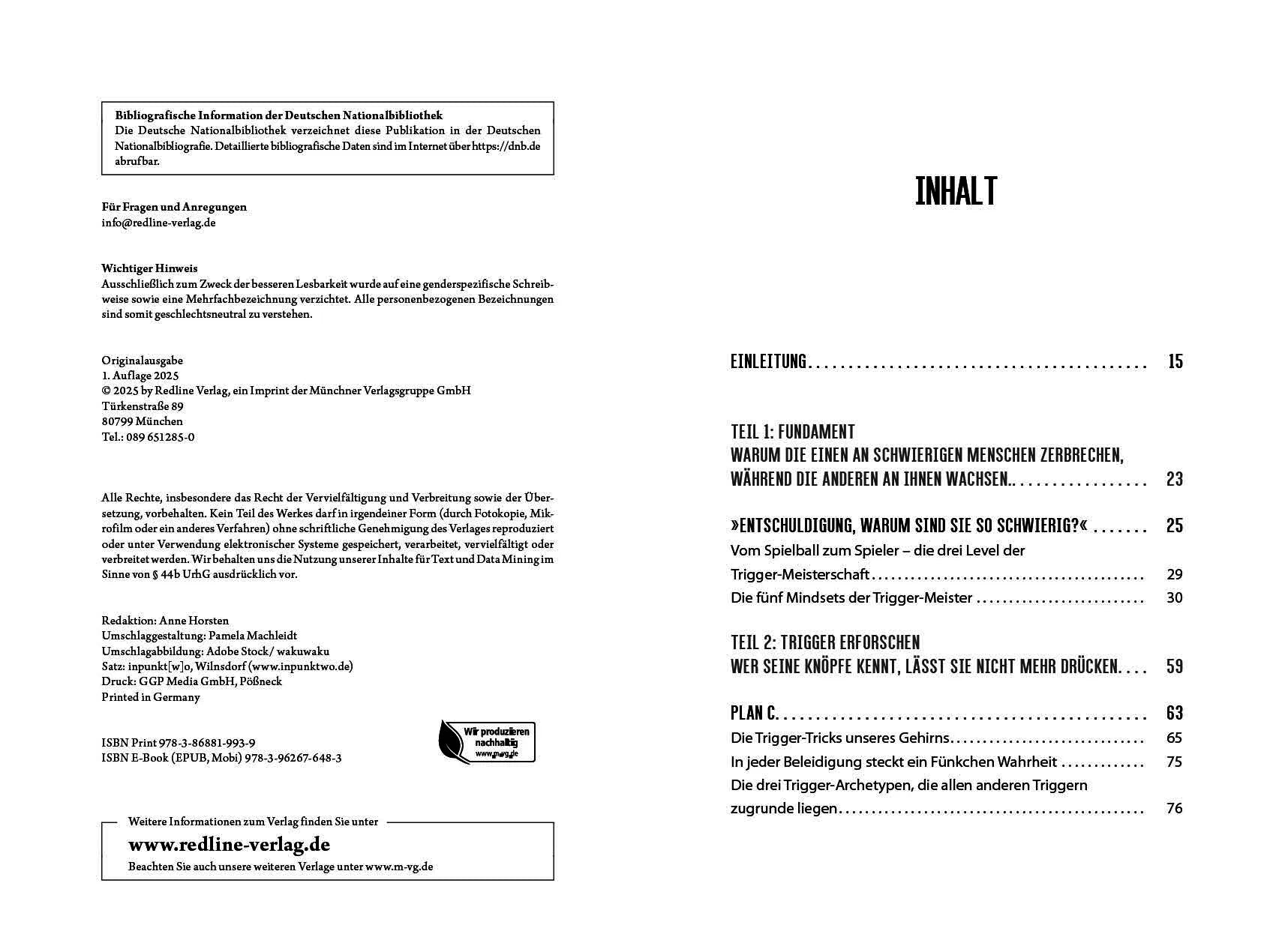 Innenansicht von 'Ausgetriggert' - Gebundene Ausgabe