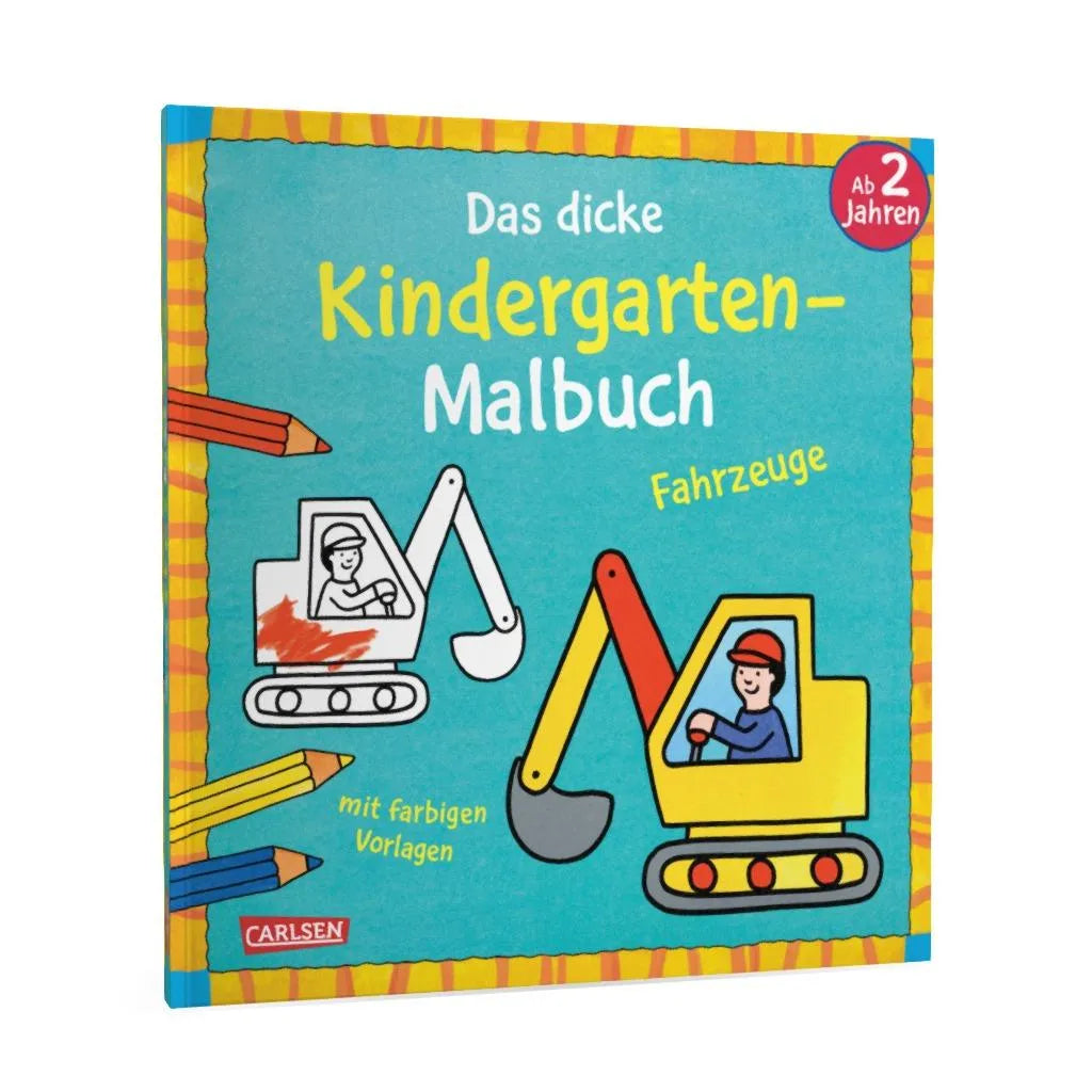 Produktansicht: Ausmalbilder für Kita-Kinder: Das dicke Kindergarten-Malbuch: Fahrzeuge (Taschenbuch)