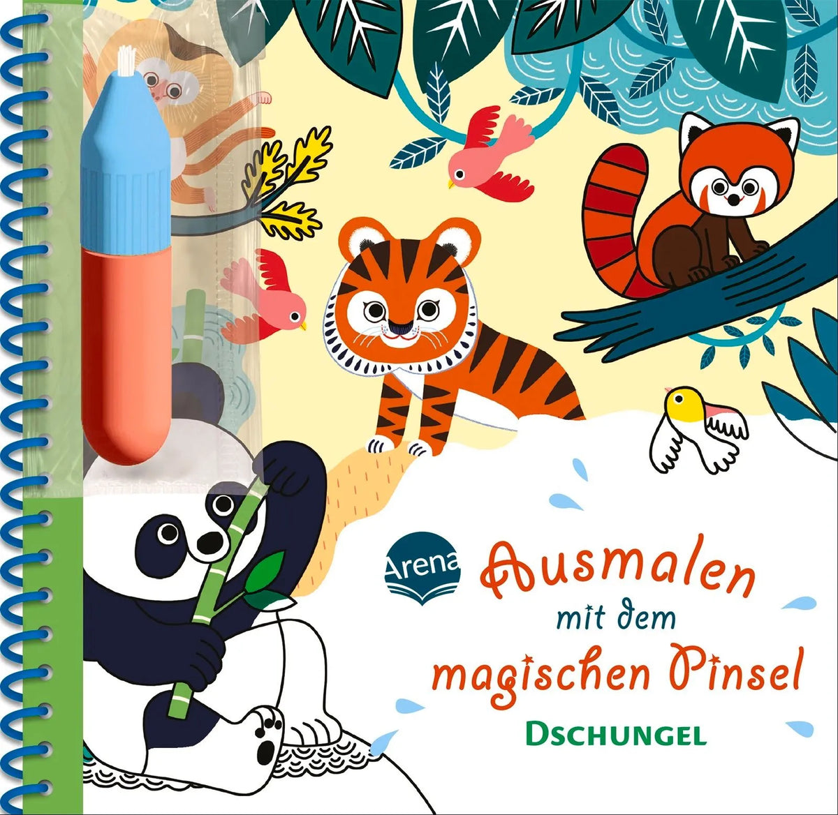 Cover: Ausmalen mit dem magischen Pinsel. Dschungel (Buch) von Julie Mercier