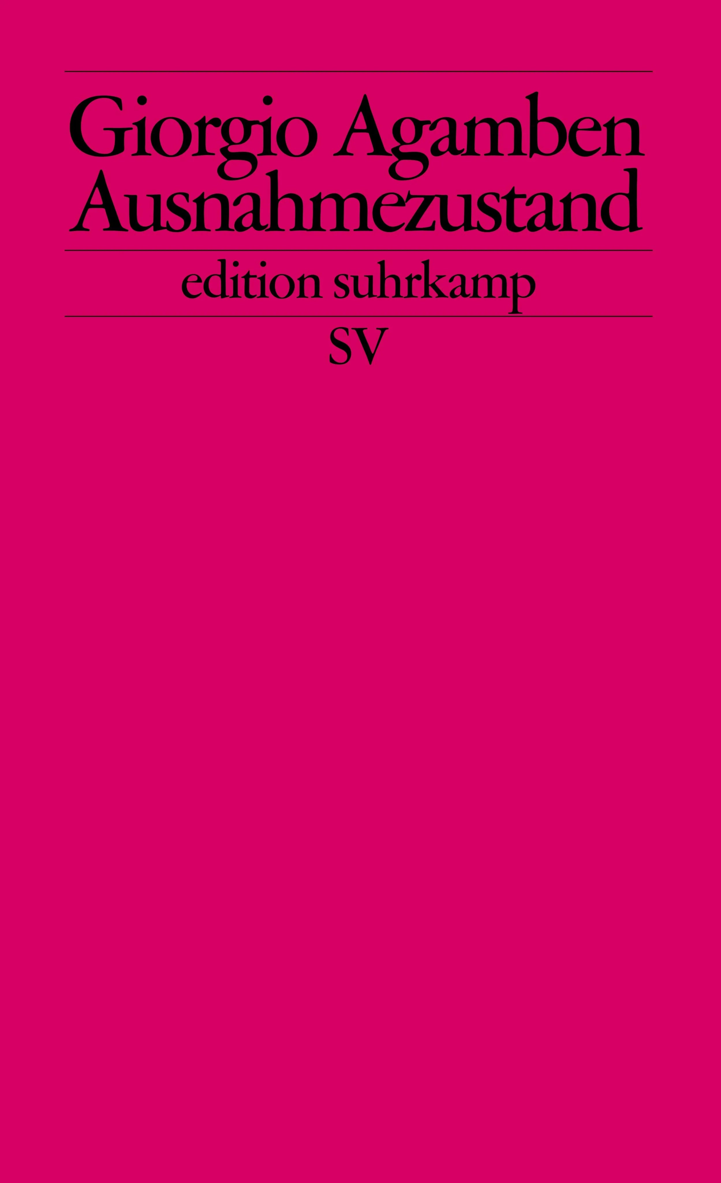 Buchcover von 'Ausnahmezustand' - Taschenbuch von Giorgio Agamben