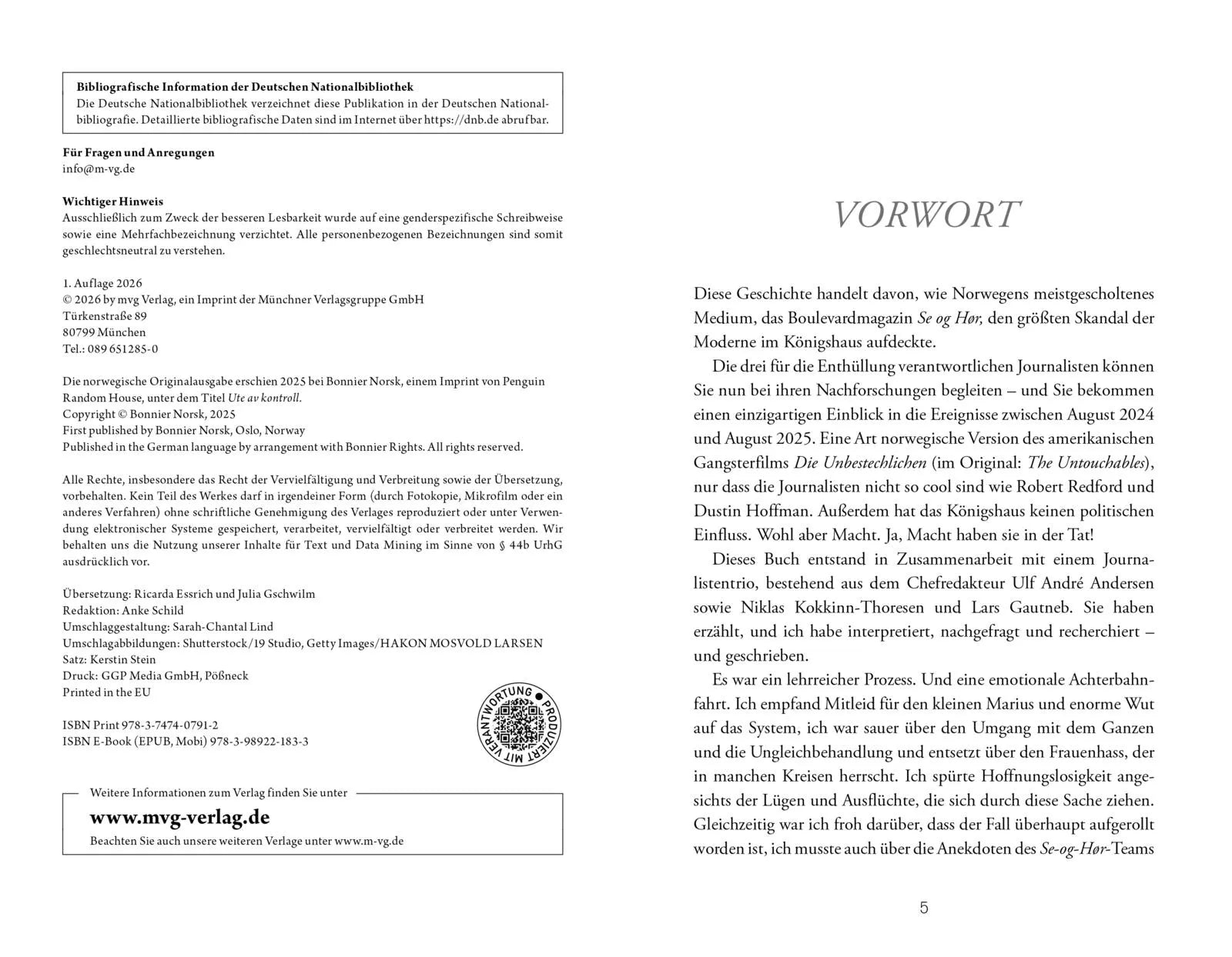 Innenansicht von 'Außer Kontrolle: Die Akte Marius Borg Høiby' - Gebundene Ausgabe