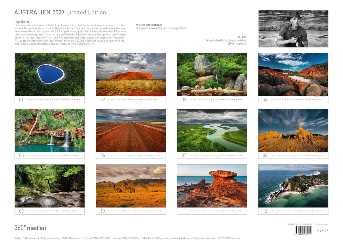 Australien Exklusivkalender 2027 – Ansicht