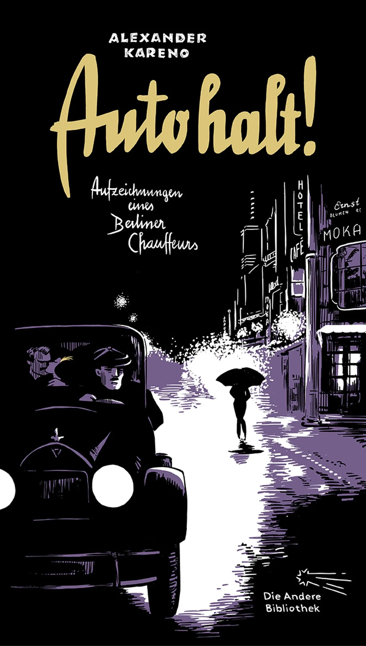 Buchcover von 'Auto halt!' - Gebundene Ausgabe von Alexander Kareno
