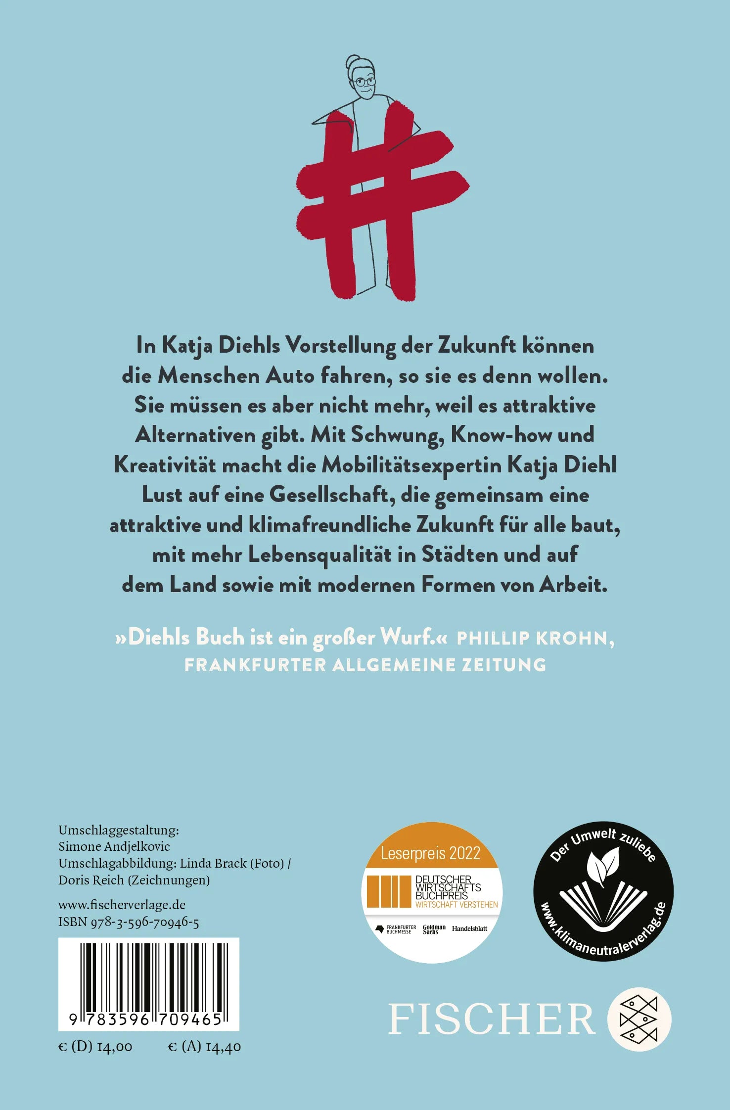 Buchrückseite von 'Autokorrektur – Mobilität für eine lebenswerte Welt' mit Klappentext - Taschenbuch